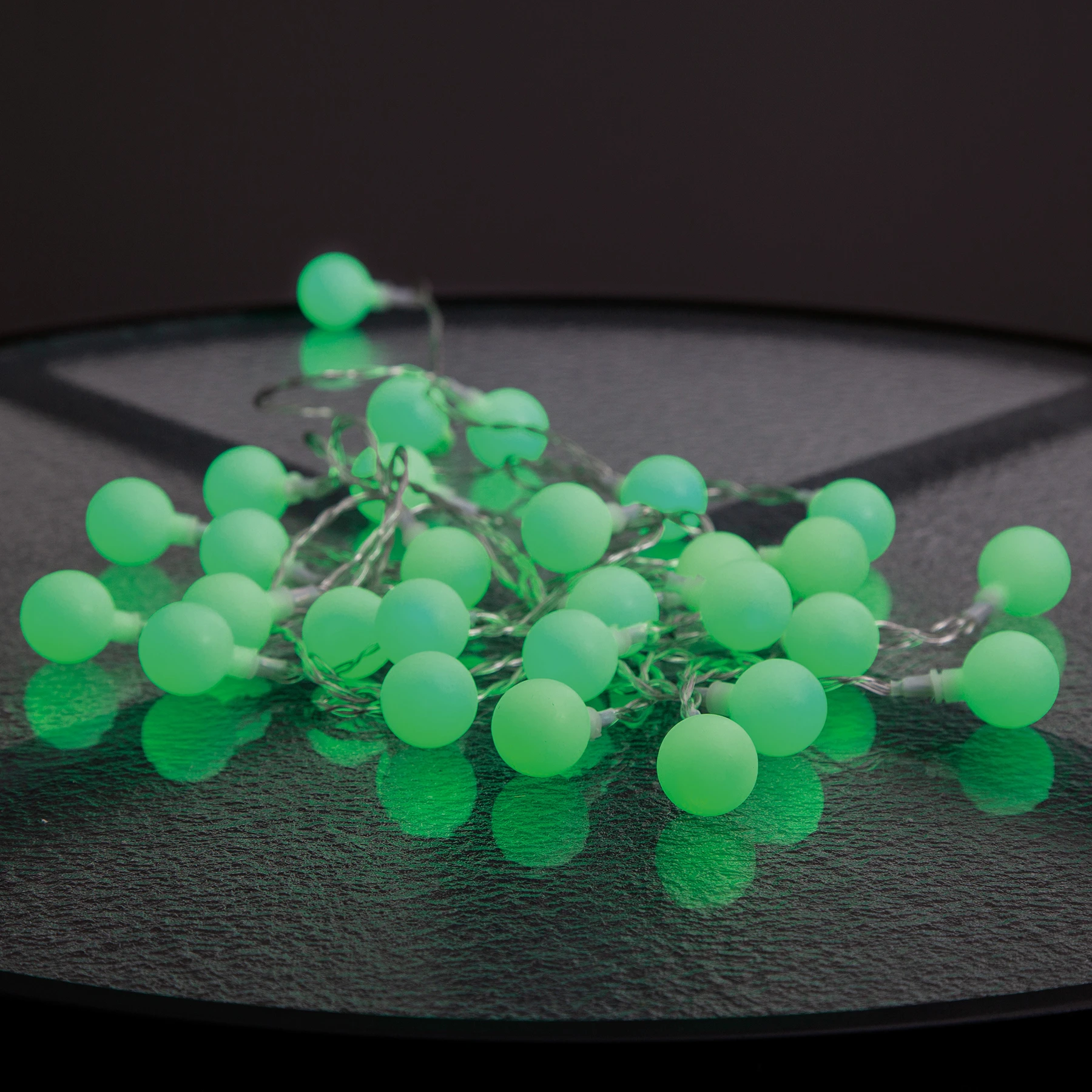 Berry - Deko Lichterkette für außen - 7,35 m - 50 LEDs - Netzbetrieb - Grün