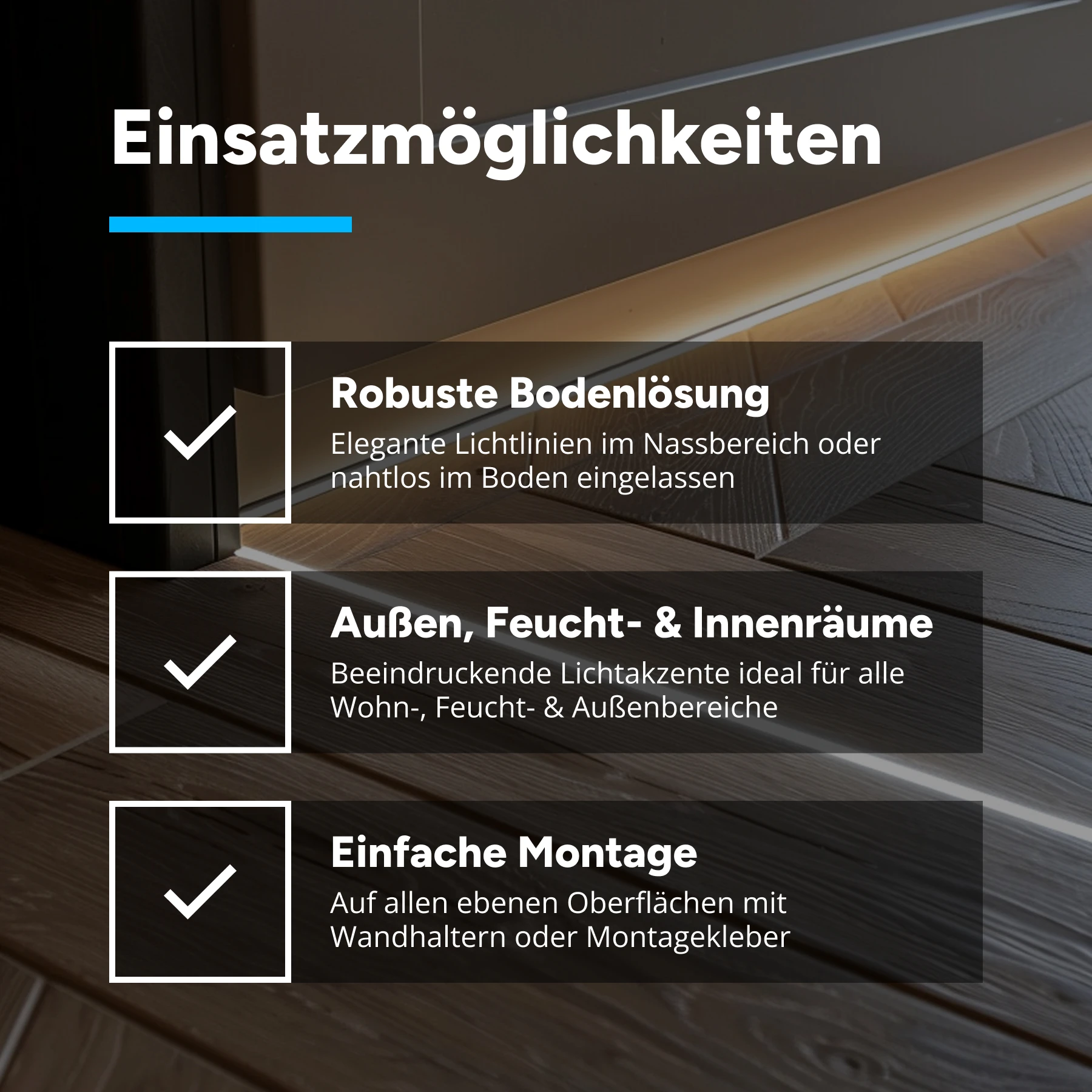 24V wasserdichte Aluminium LED Leiste – neutralweiß – diffuse Abdeckung - IP65 - 23cm - 28 LEDS - 4 Watt - 440 Lumen - 100cm Eingangskabel mit offenen Enden - ohne Ausgangskabel (geschlossene Endkappe)