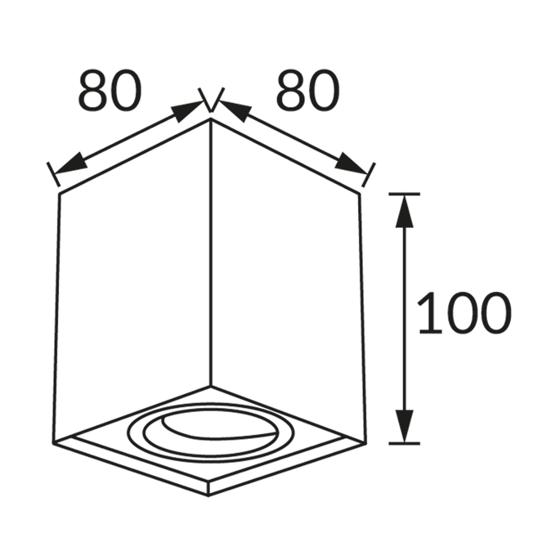 INDI D - Aufbau Deckenspot in weiß - ohne Leuchtmittel