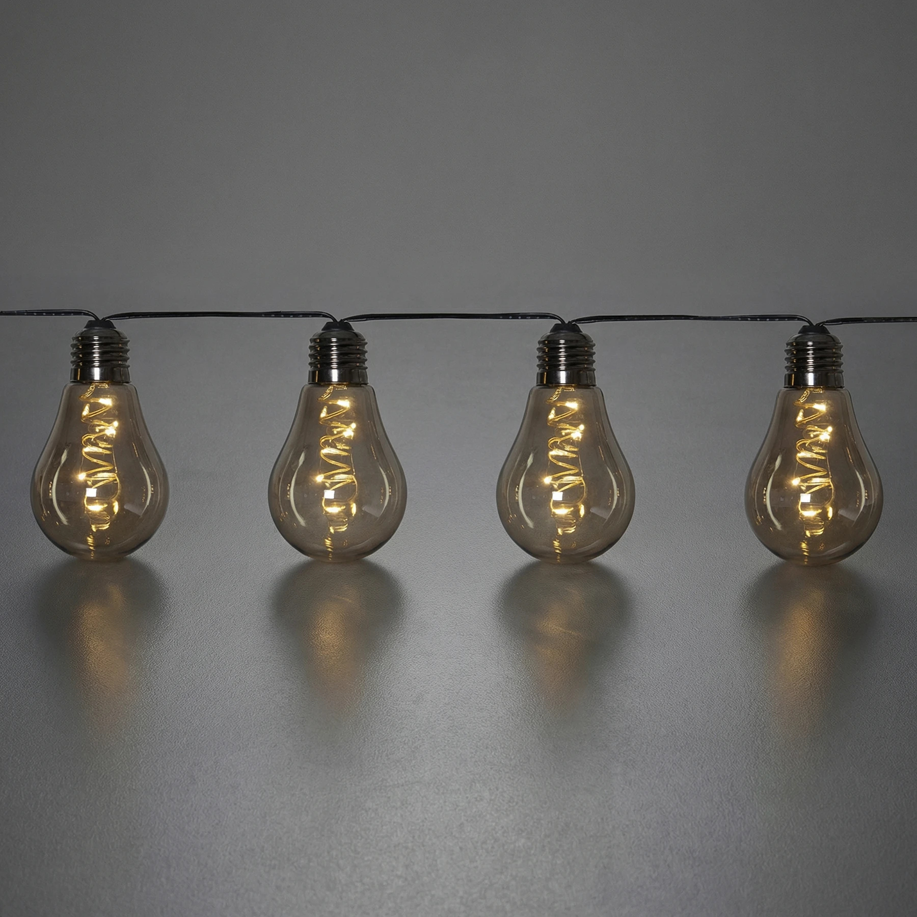 Glow - Deko Lichterkette für innen - 3,6 m - 10 LEDs - Netzbetrieb - Neutralweiß