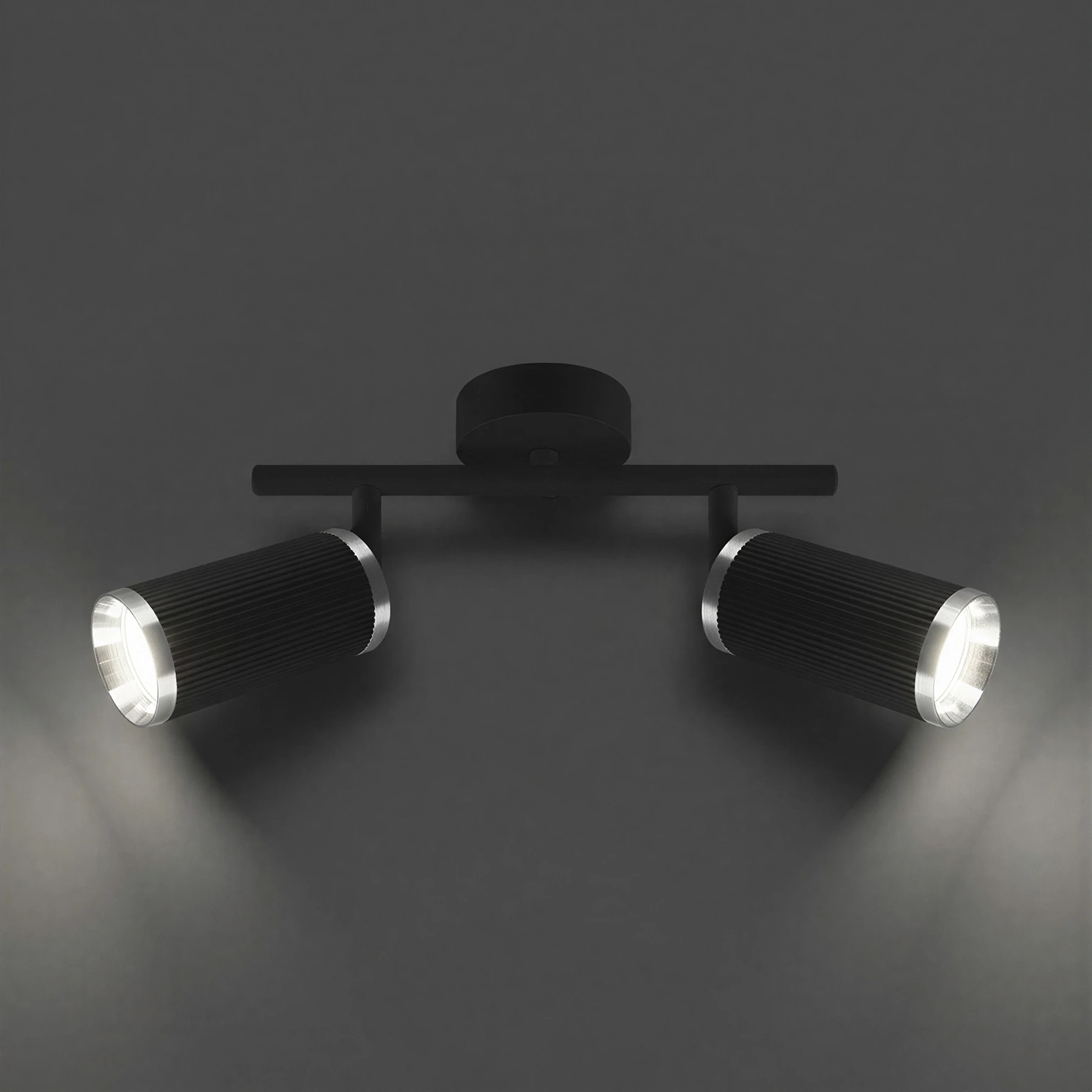 FRIDA SPT 2 - Decken Spotleuchte in schwarz/chrom - Lichtfarbe: individuell wählbar