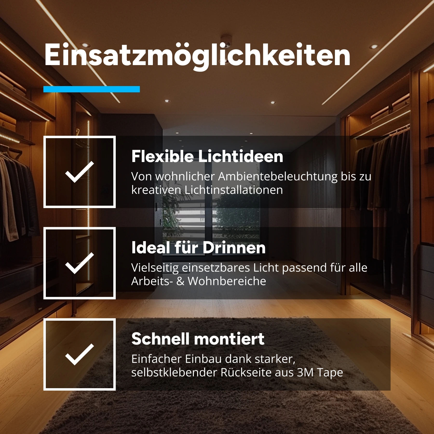 24V COB LED Streifen –  warmweiß – alle 5cm teilbar - 5 mm breit 5cm mit 24 LEDs - 3 Watt - 100 Lumen_ohne Anschlusskabel_ohne Verbindungskabel