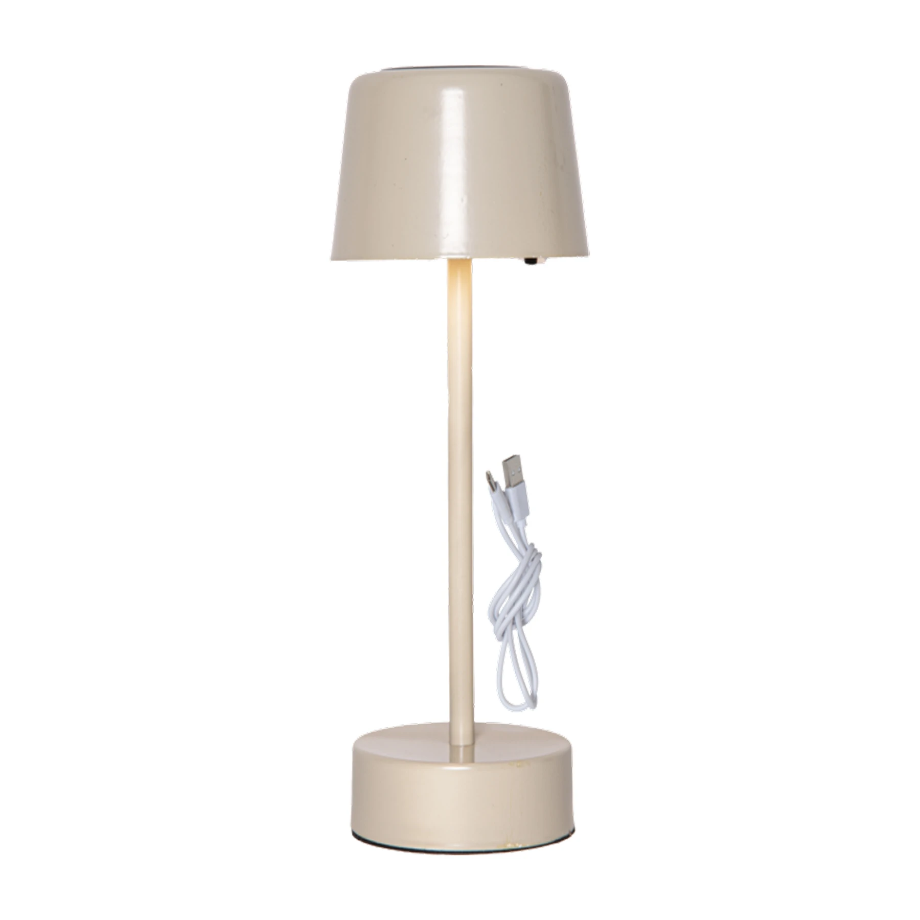 Solei - Solar Tischleuchte in Beige - Lichtfarbe: warmweiß