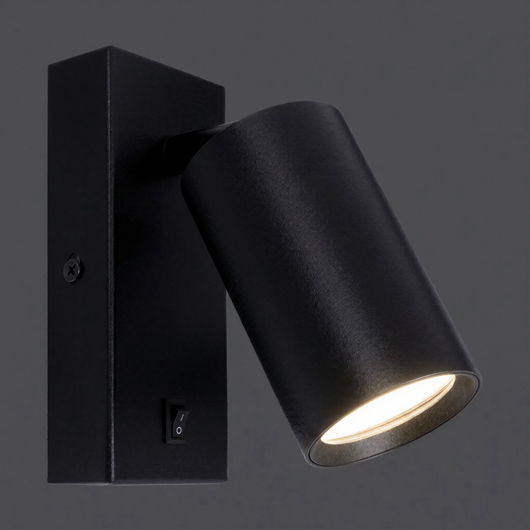 Wandleuchte indoor in schwarz - Lichtfarbe: individuell wählbar