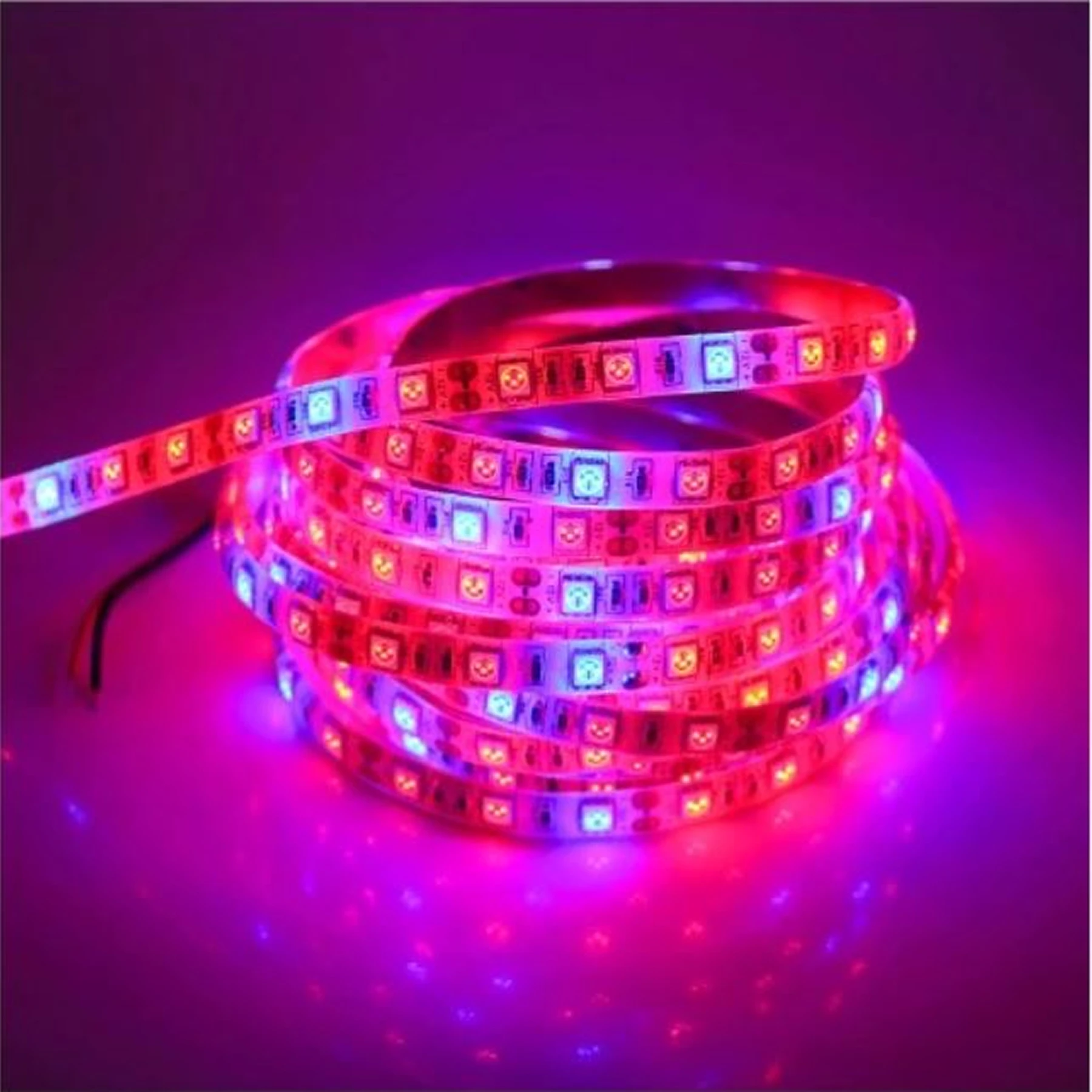 GrowLight LED-Streifen 12V DC wasserfest IP65 250cm 25 Watt mit offenen Kabelenden 20cm Eingangskabel Plug&Play wasserfest