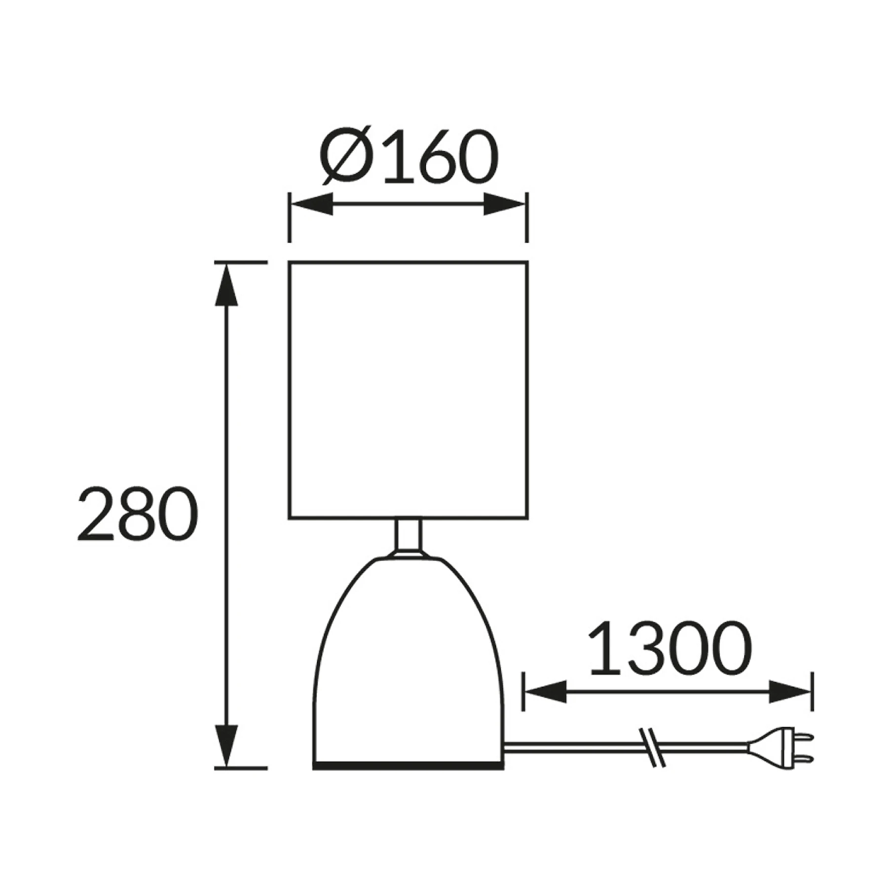 JOTA - Tischleuchte indoor in wenge - ohne Leuchtmittel