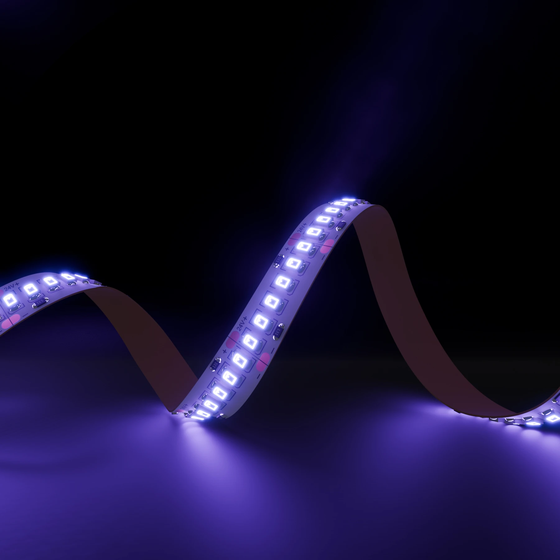 24V LED-Streifen flexibel 6 x SMD LEDs je 2,5cm - UV 1:40 - 2,5cm - 6 LEDs - 0,5 Watt - ohne Steckerbuchsen 2polig - kein Anschlußkabel zum Netzteil