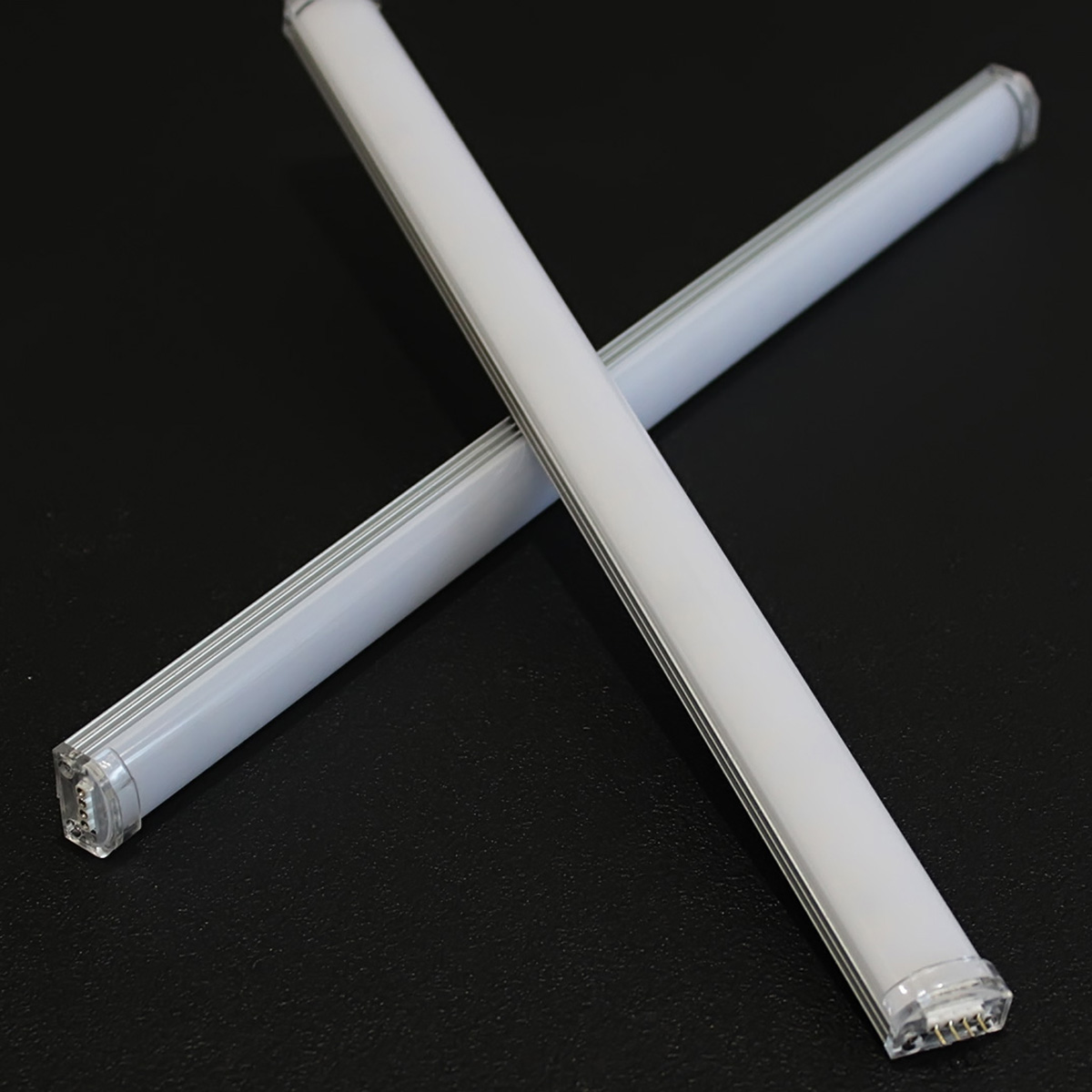 Aluminium LEDLeiste steckbar - 70x 5630 LEDs auf 100cm 24V warmweiß - kein Anschlußkabel zum Netzteil - klare Schutzabdeckung