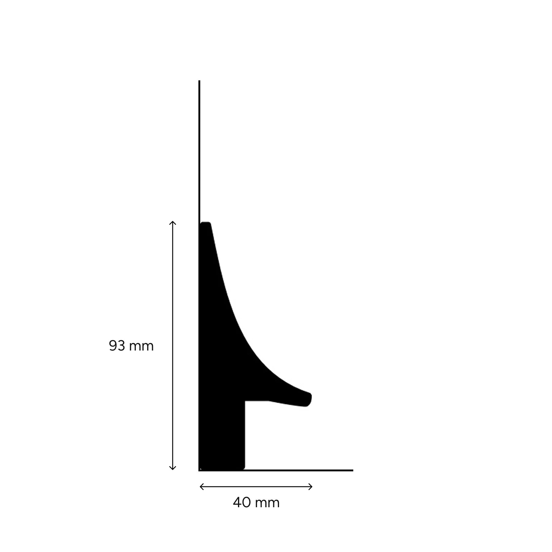 LED Stuckleiste - Sockelleiste - indirekt - 4 x 9,3 x 200cm