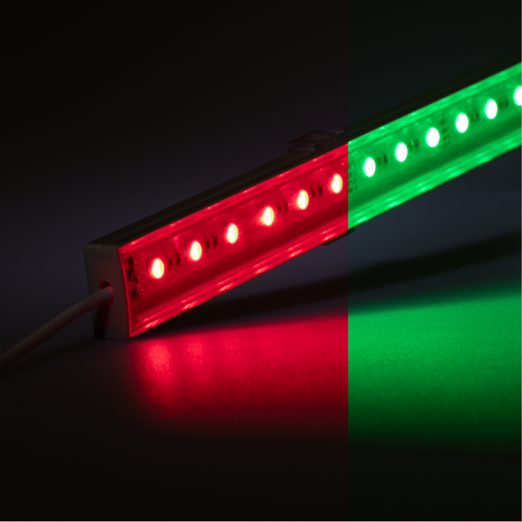 24V  wasserfeste Aluminium LED Leiste – RGB  – 50cm – transparente Abdeckung –  IP65