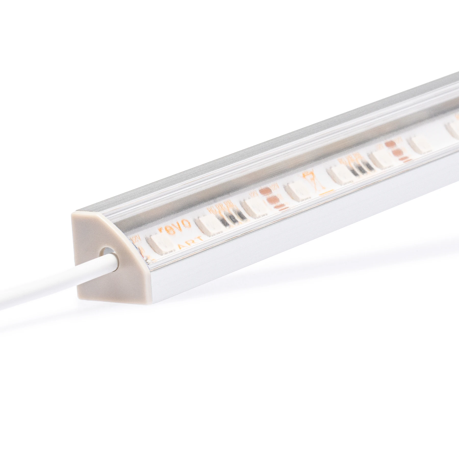 12V  Aluminium LED Eckleiste – RGB – transparente Abdeckung