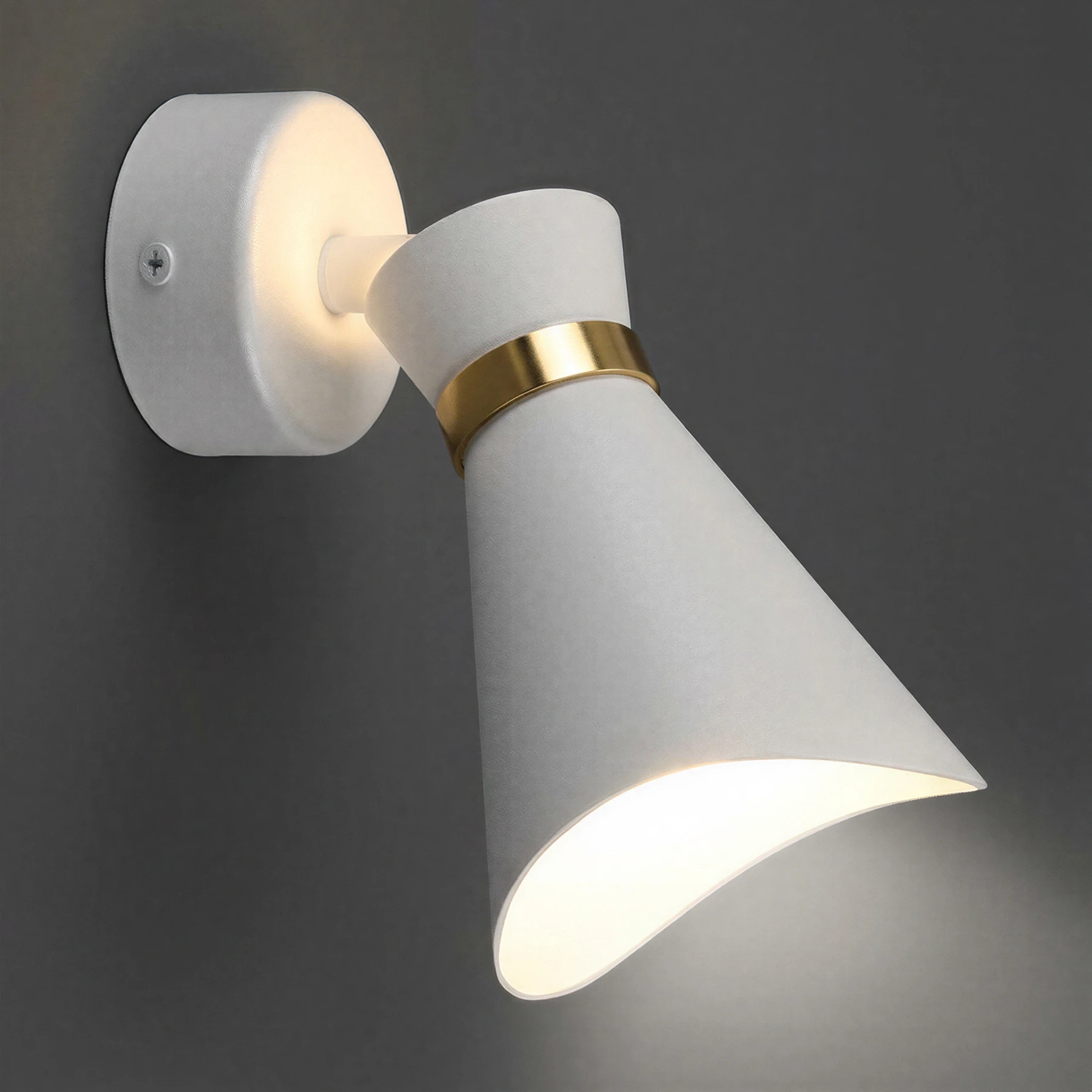 LORETA SPT 1 - Decken Spotleuchte in weiß/gold - Lichtfarbe: individuell wählbar