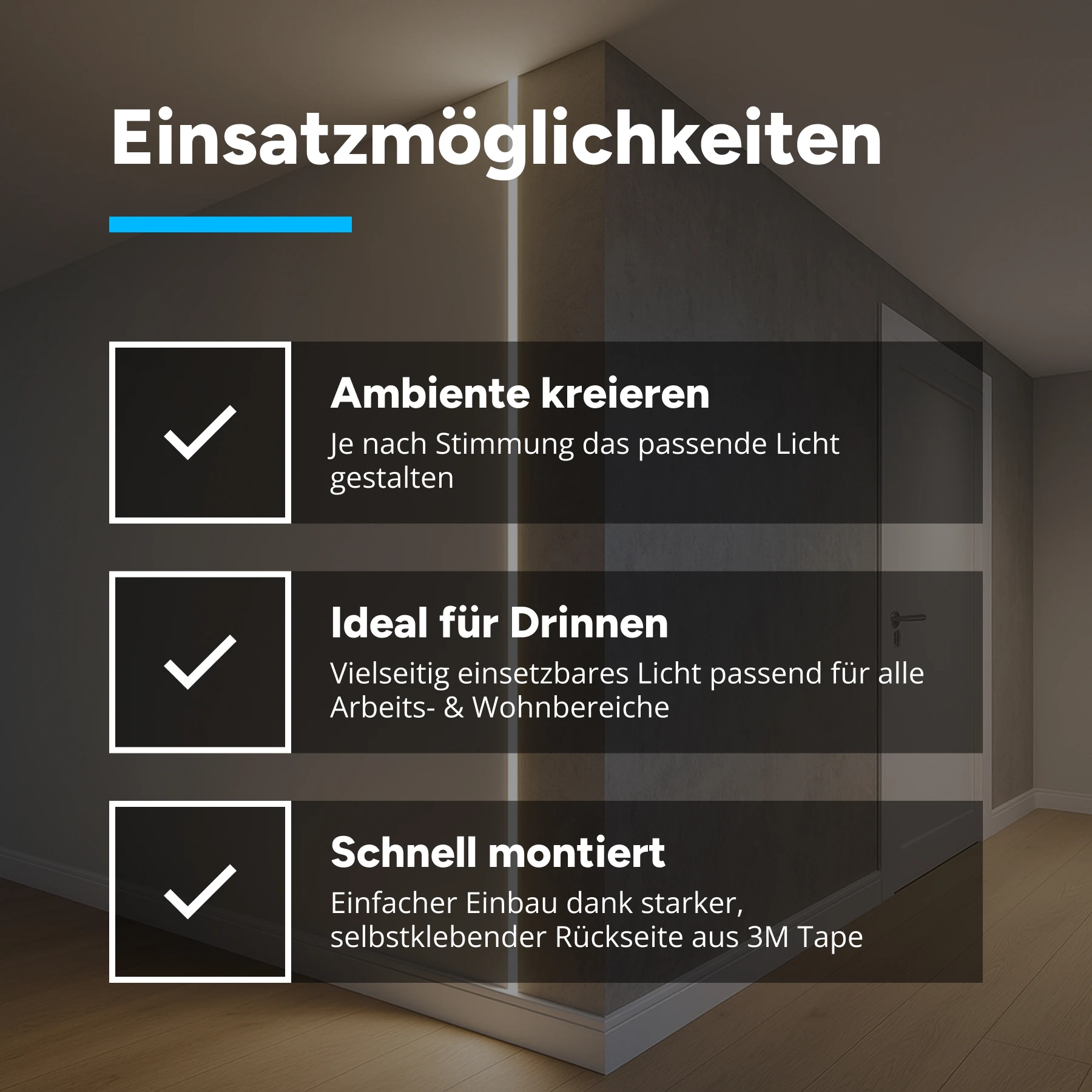 24V High Power LED Streifen - Farbtemperatur einstellbar - 420 LEDs je Meter - alle 10cm teilbar - 10 cm - 42 LED Chips - 2,9 Watt - 300 Lumen - 15cm Eingangskabel mit offenen Enden