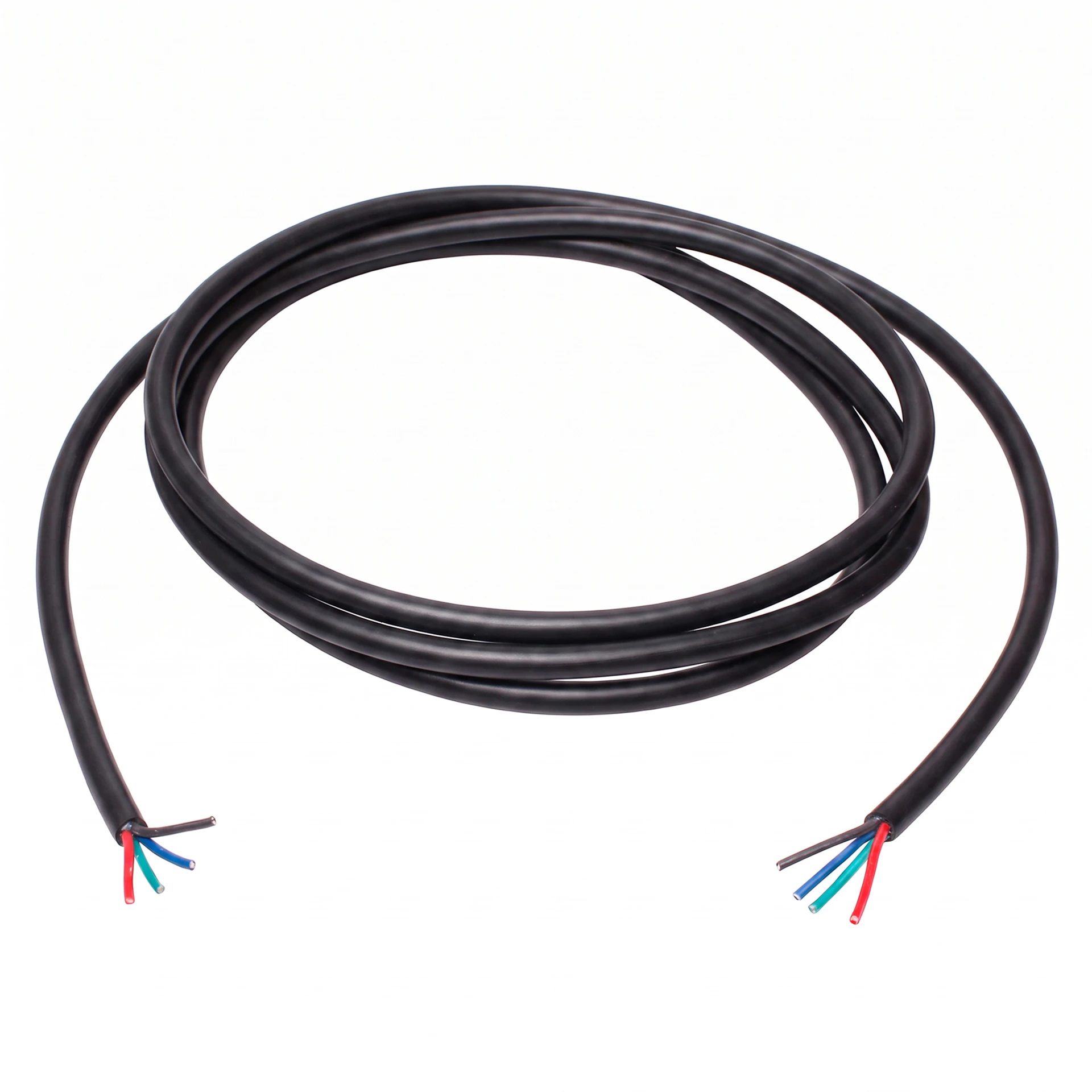 4-poliges Verbindungskabel - schwarz - offene Kabelenden - 100 cm