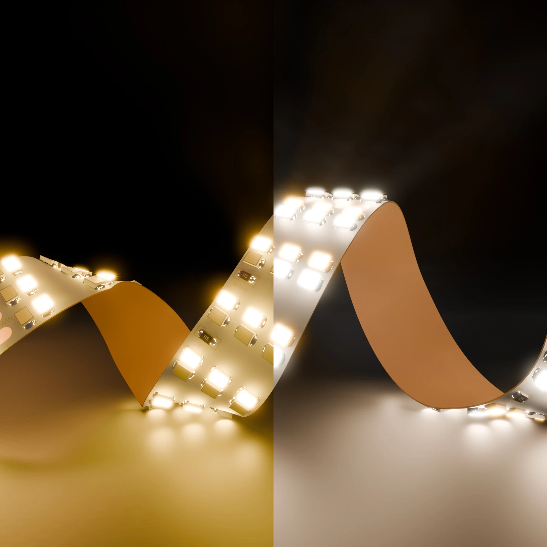 48V High Power LED Streifen - Farbtemperatur einstellbar - 420 LEDs je Meter - alle 7,142cm teilbar