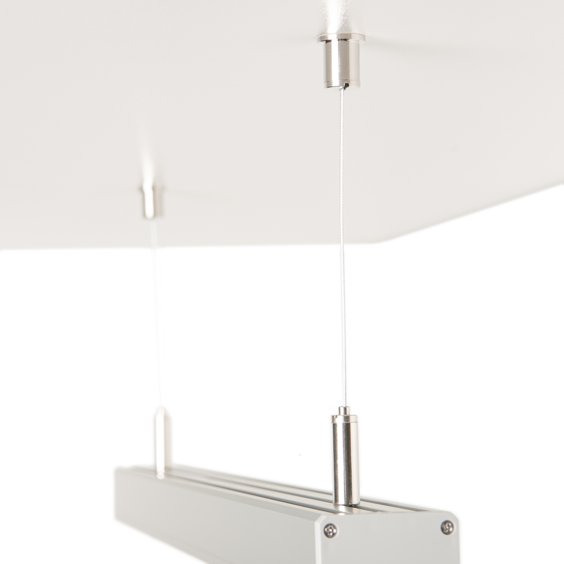 24V Aluminium LED Pendelleuchte - warmweiß - linear - diffuse Abdeckung, bis 3m Länge - 121cm - 280 High Power LEDs - 22,4 Watt - 3663 Lumen - ohne Netzteil
