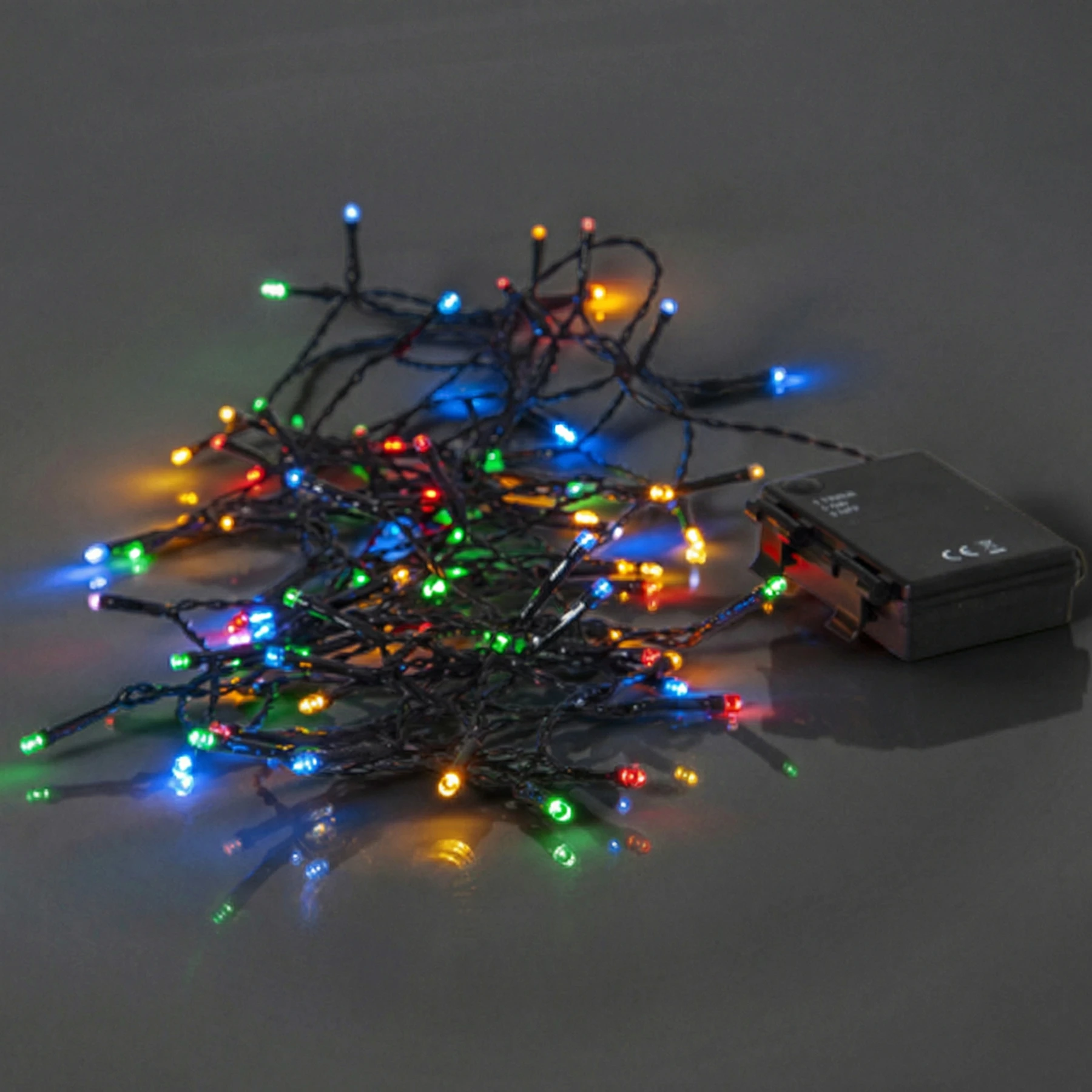 Battery - Lichterkette für außen - 2,7 m - 64 LEDs - Timer - Batteriebetrieb - Mehrfarbig