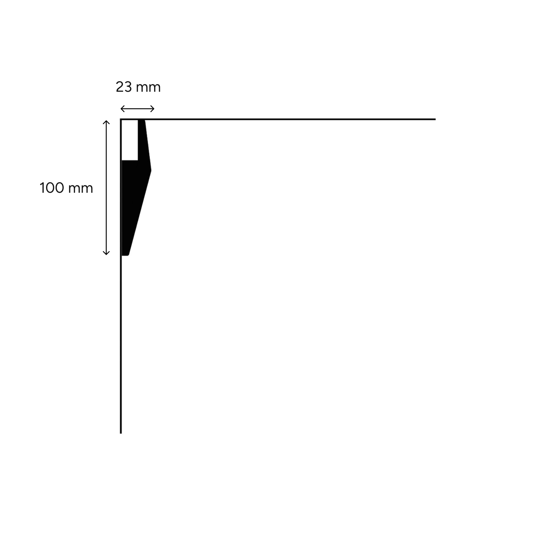 LED Stuckleiste - moderne glatte Wandleiste - 2,3 x 10 x 200cm
