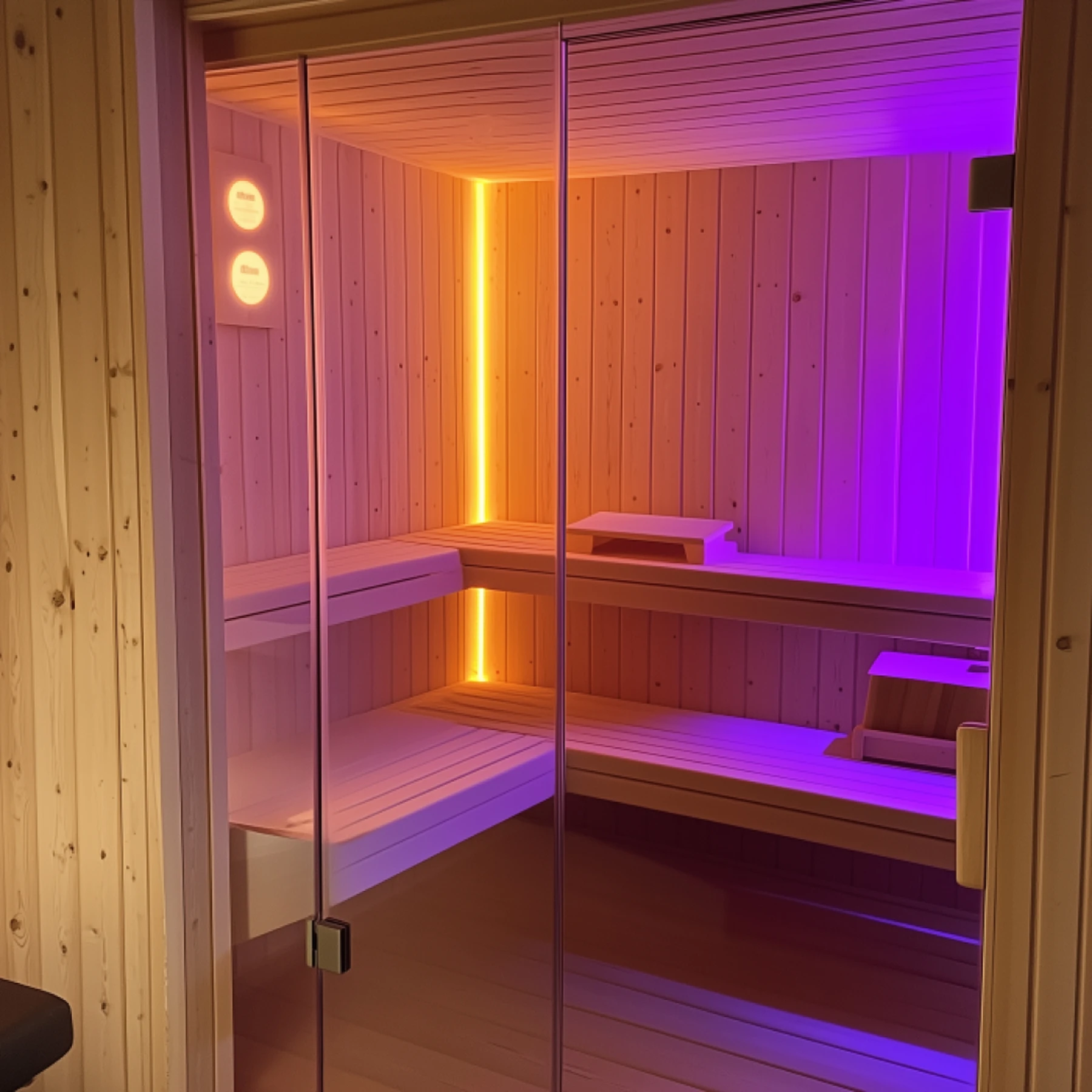 24V wasserfester Sauna LED Streifen - RGB- temperaturbeständig bis 110° -  IP68 - 60cm - 36 LEDs - 2,3 Watt - 83 Lumen - 50cm Eingangskabel mit offenen Enden