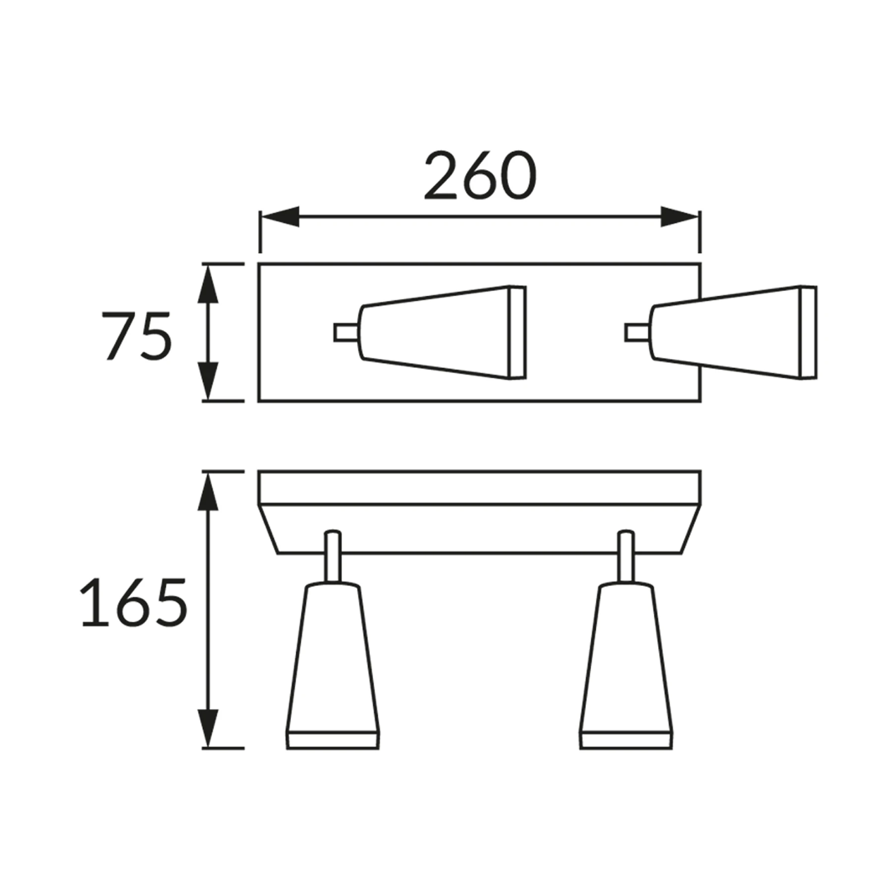 SANA 2 - Decken Spotleuchte in weiß - ohne Leuchtmittel