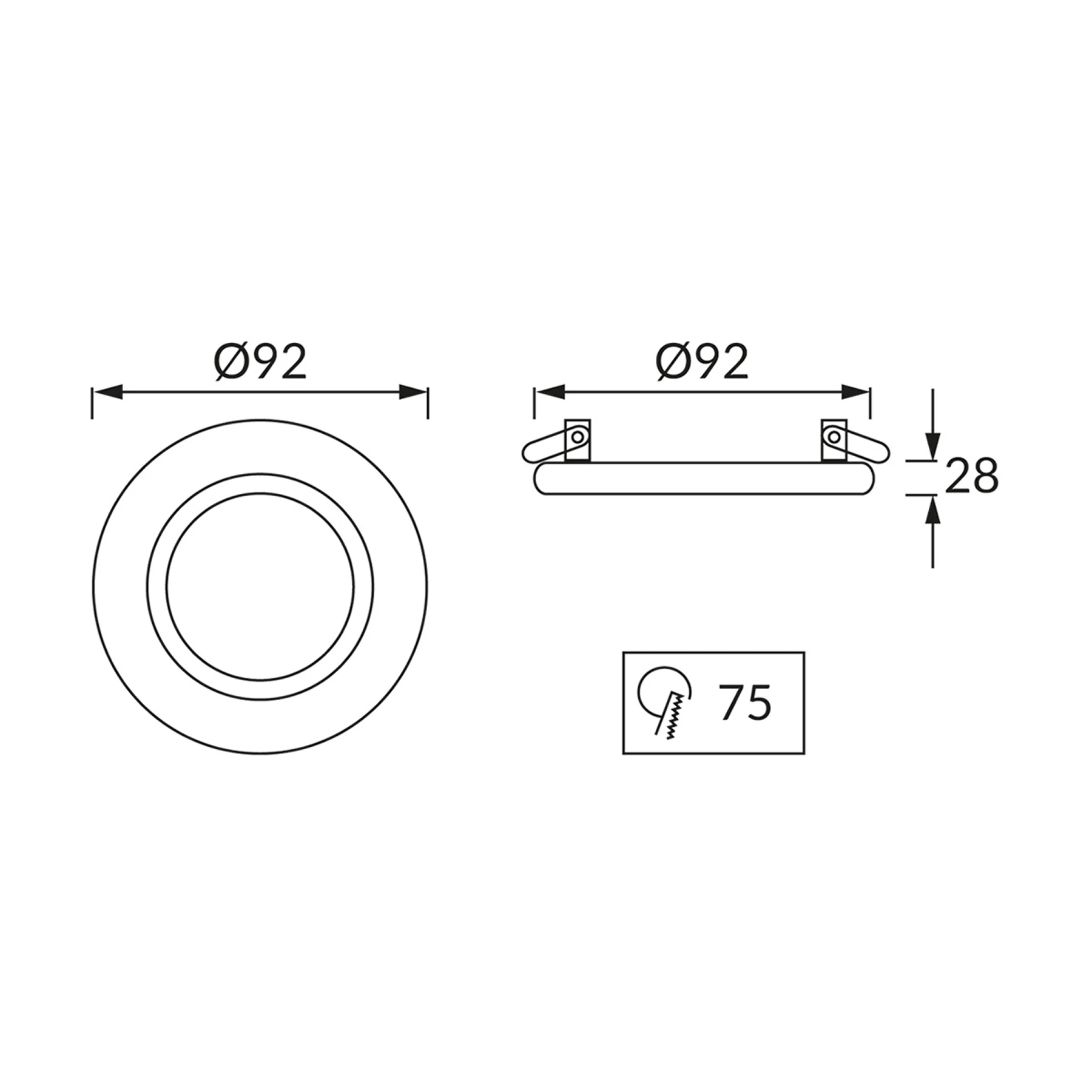ALUM C - Einbau Deckenspot in gold/silber - Lichtfarbe: individuell wählbar - ohne Leuchtmittel