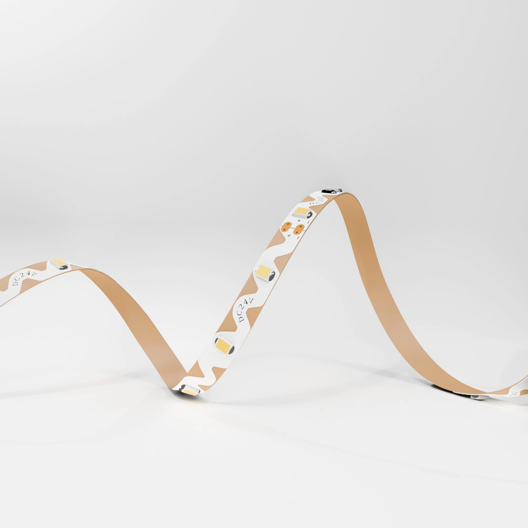 24V Zick Zack LED Streifen - neutralweiß - 60 LEDs je Meter - alle 10cm teilbar