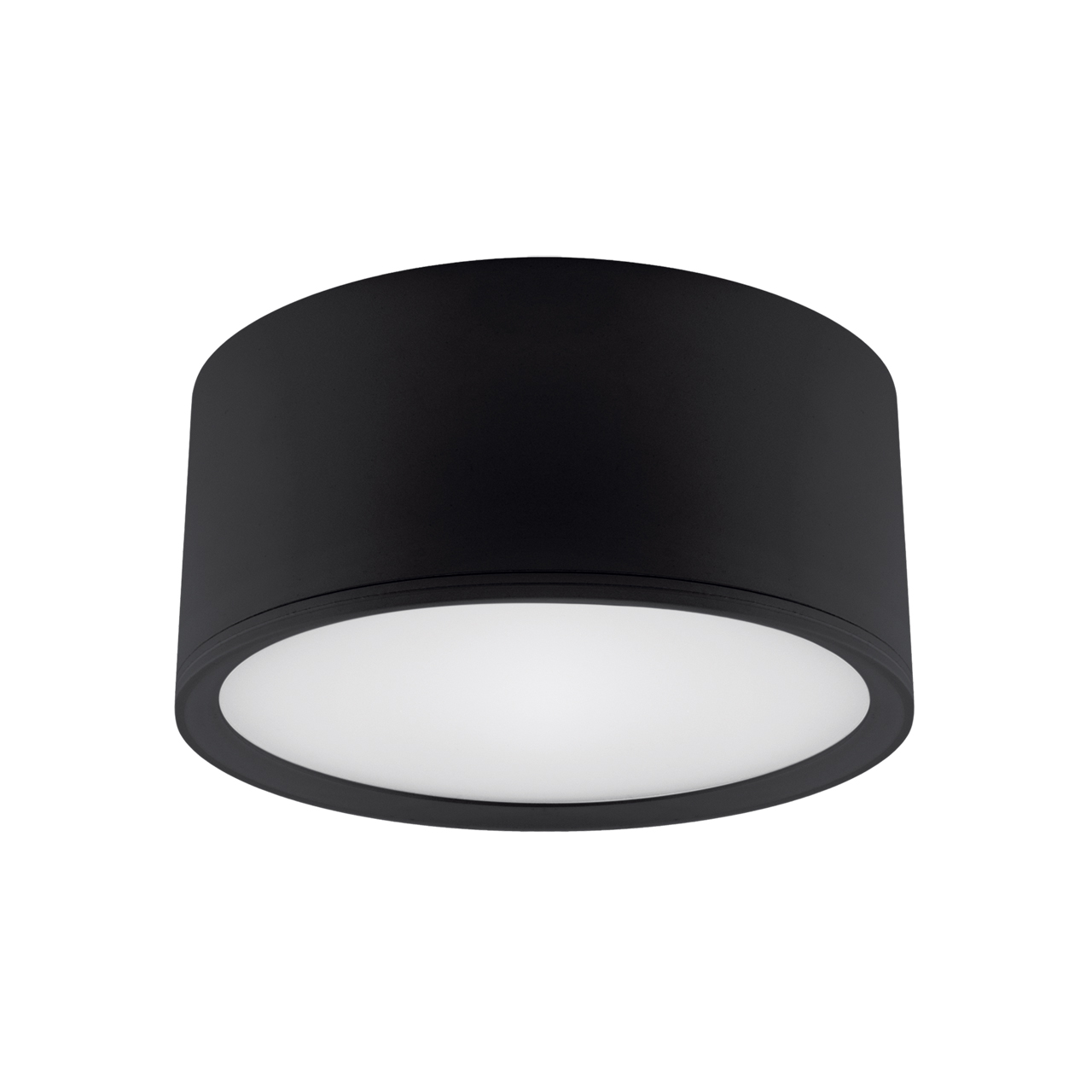 Decken Aufbauleuchte in schwarz - Ø15cm - 15 W - Lichtfarbe: neutralweiß