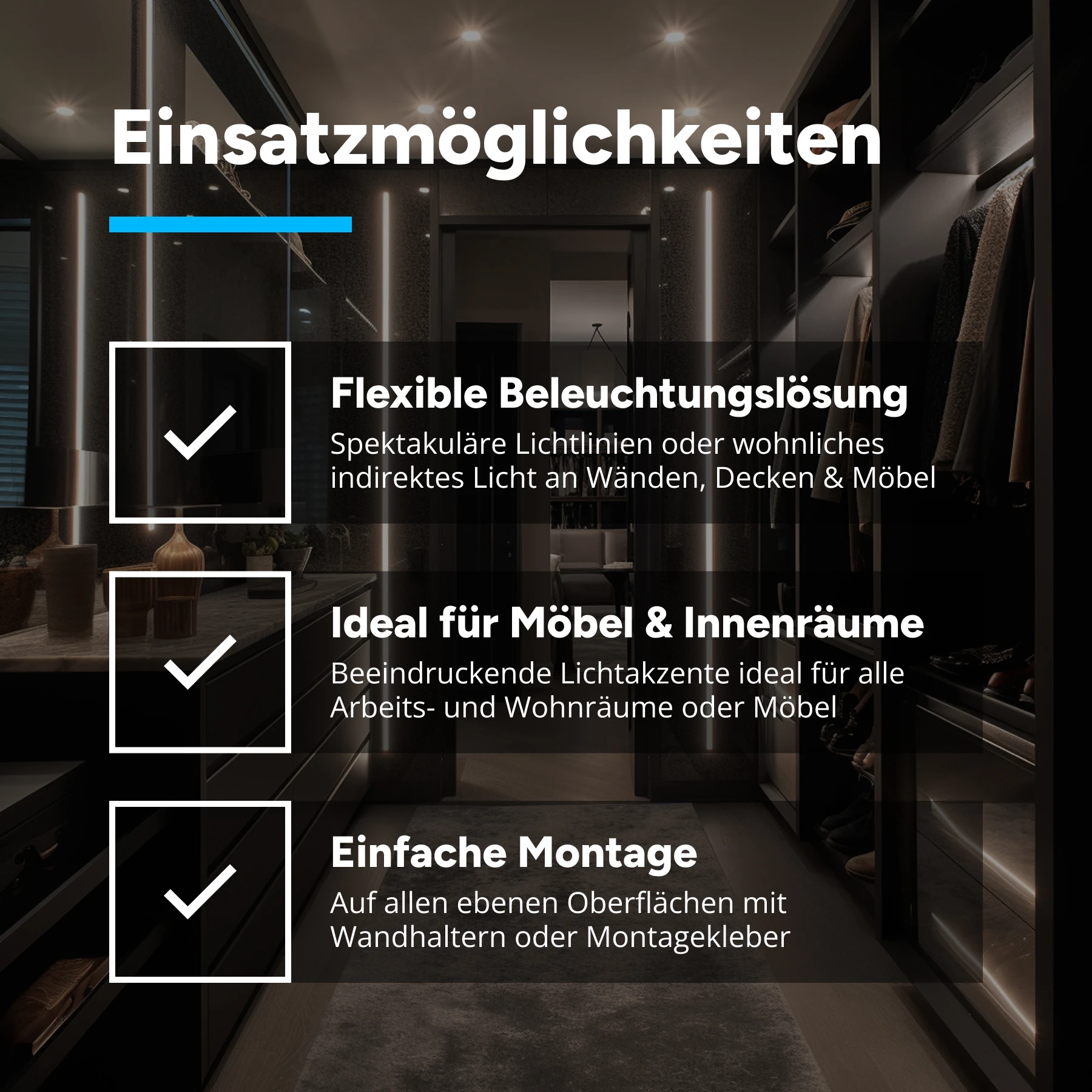 24V wasserfeste Aluminium LED Leiste - warmweiß - diffuse Abdeckung - IP65 - 18cm mit 21 SMD LEDs - 3 Watt 240 Lumen - 100cm Eingangskabel mit offenen Enden - ohne Ausgangskabel (geschlossene Endkappe)