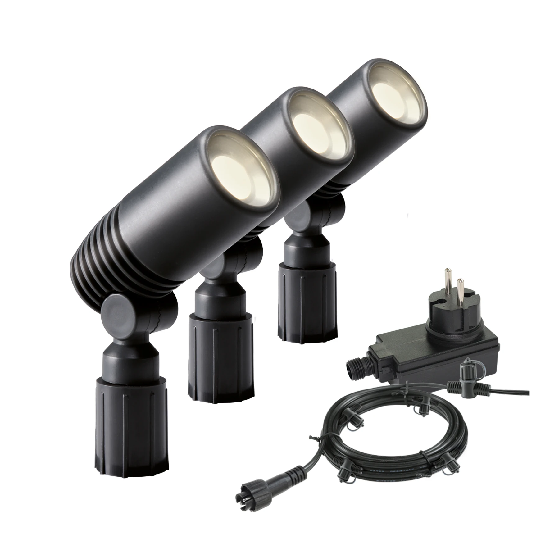 Garden Lights, 12V Wegeleuchte - Alder 3er Set, 5,4W, Warmweiß, IP44
