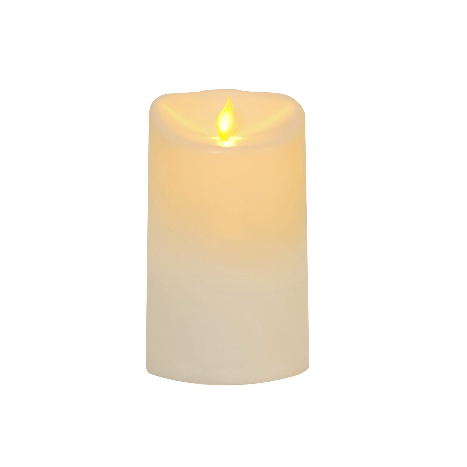 Twinkle - Kerze für außen - Elfenbein - Höhe: 15 cm - Batteriebetrieb - Timer - flackernd