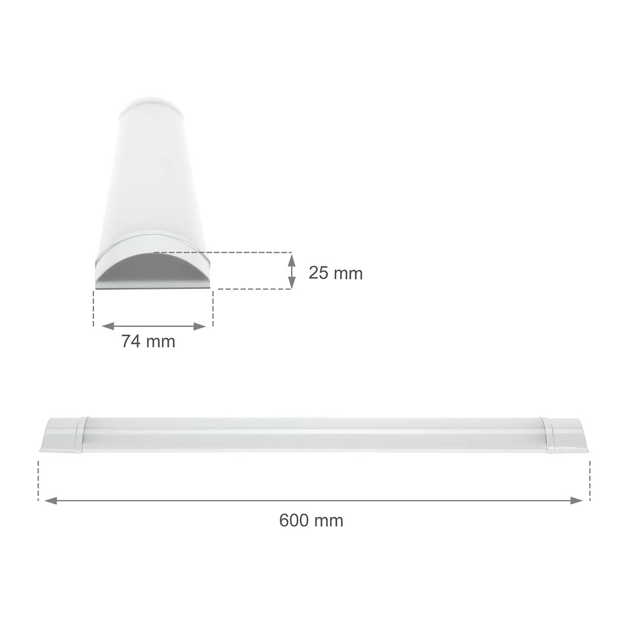 230V LED Deckenleuchte Viga - 120cm - Weiß - 6000K - 32W