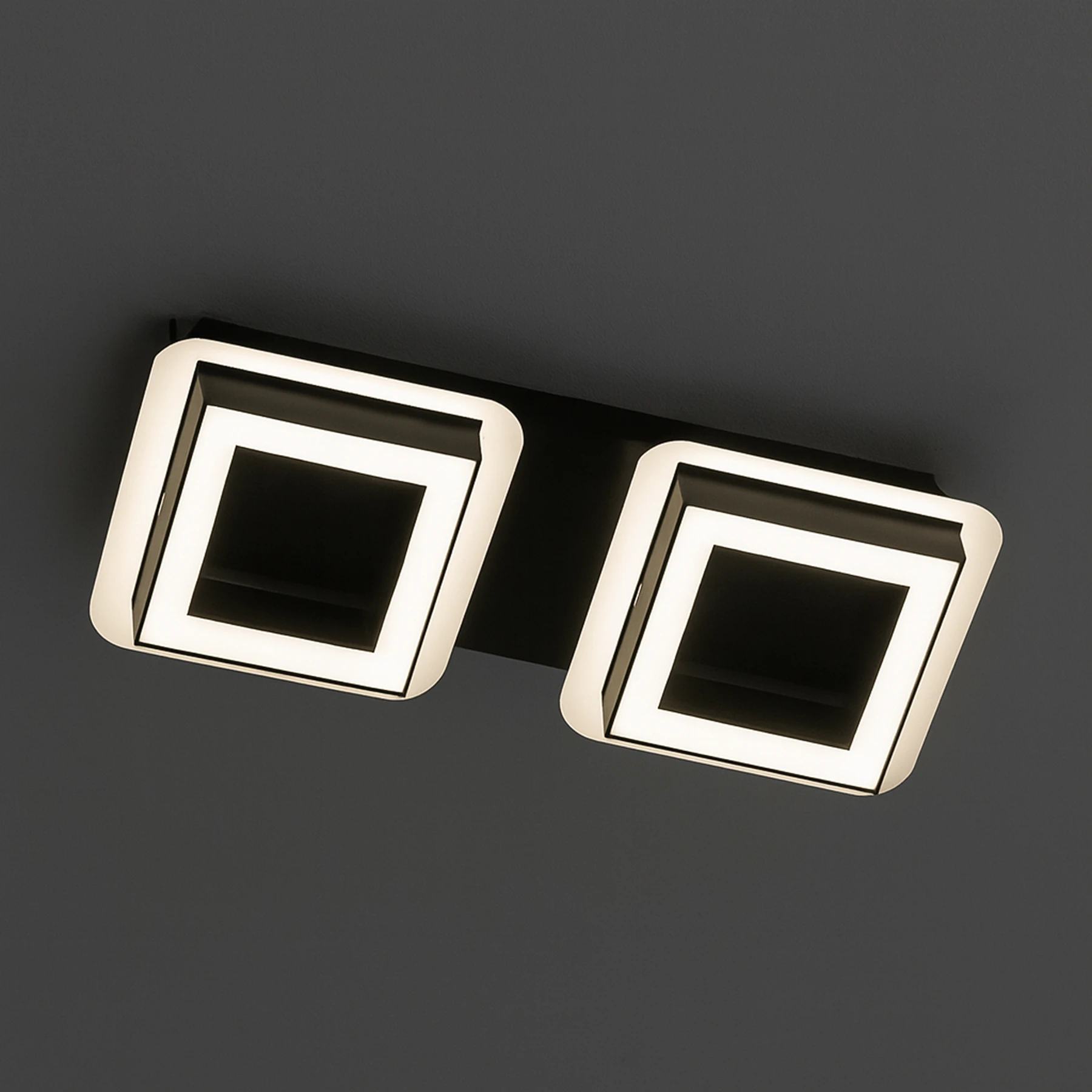 LIPSK LED 2 - Decken Spotleuchte in chrom/schwarz - 2 x 5W - Lichtfarbe: neutralweiß