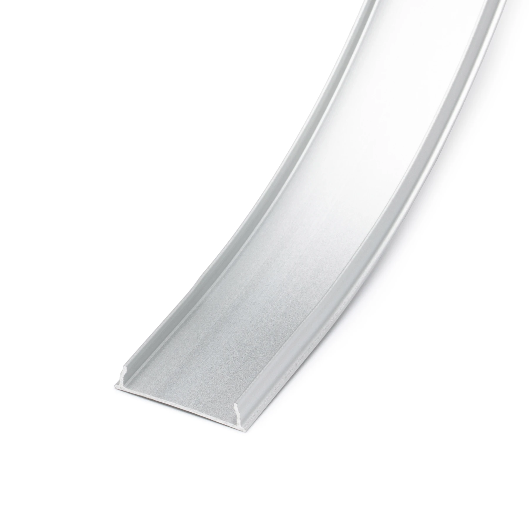 Aluminium LED Aufputz Profil in Wunschlänge, flex biegbar, 1,74 x 0,38cm