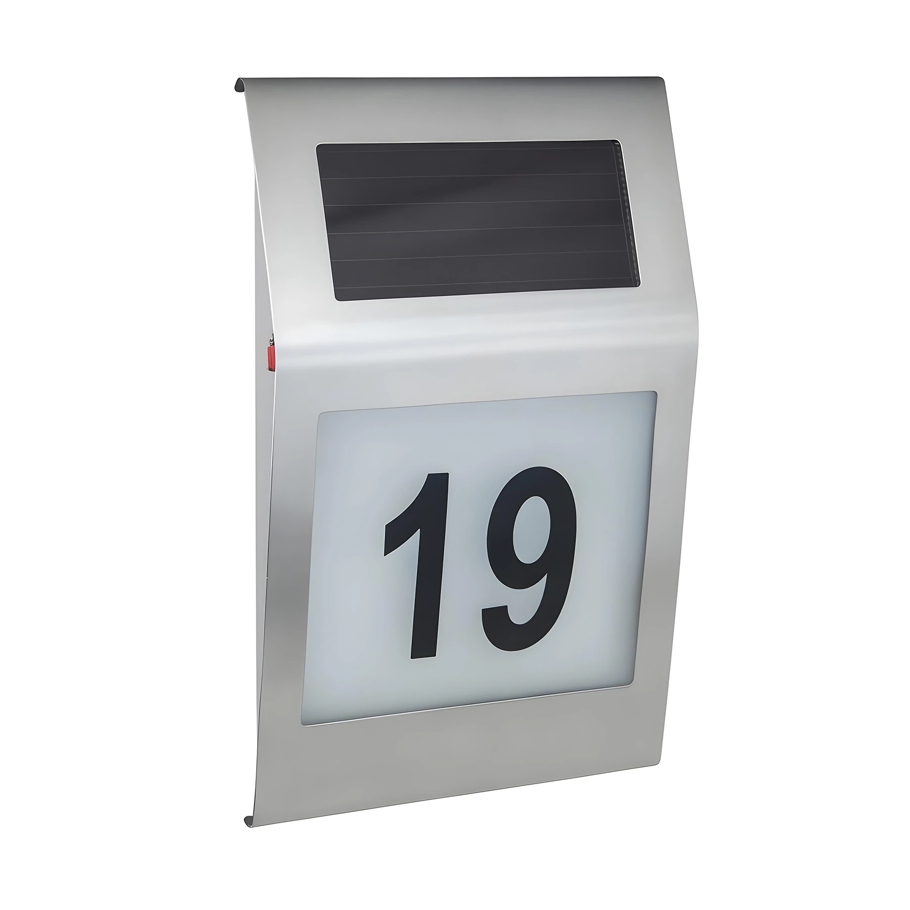 NUMERO LED - Solar Wandleuchte in chrom - 0,12W - Lichtfarbe: kaltweiß