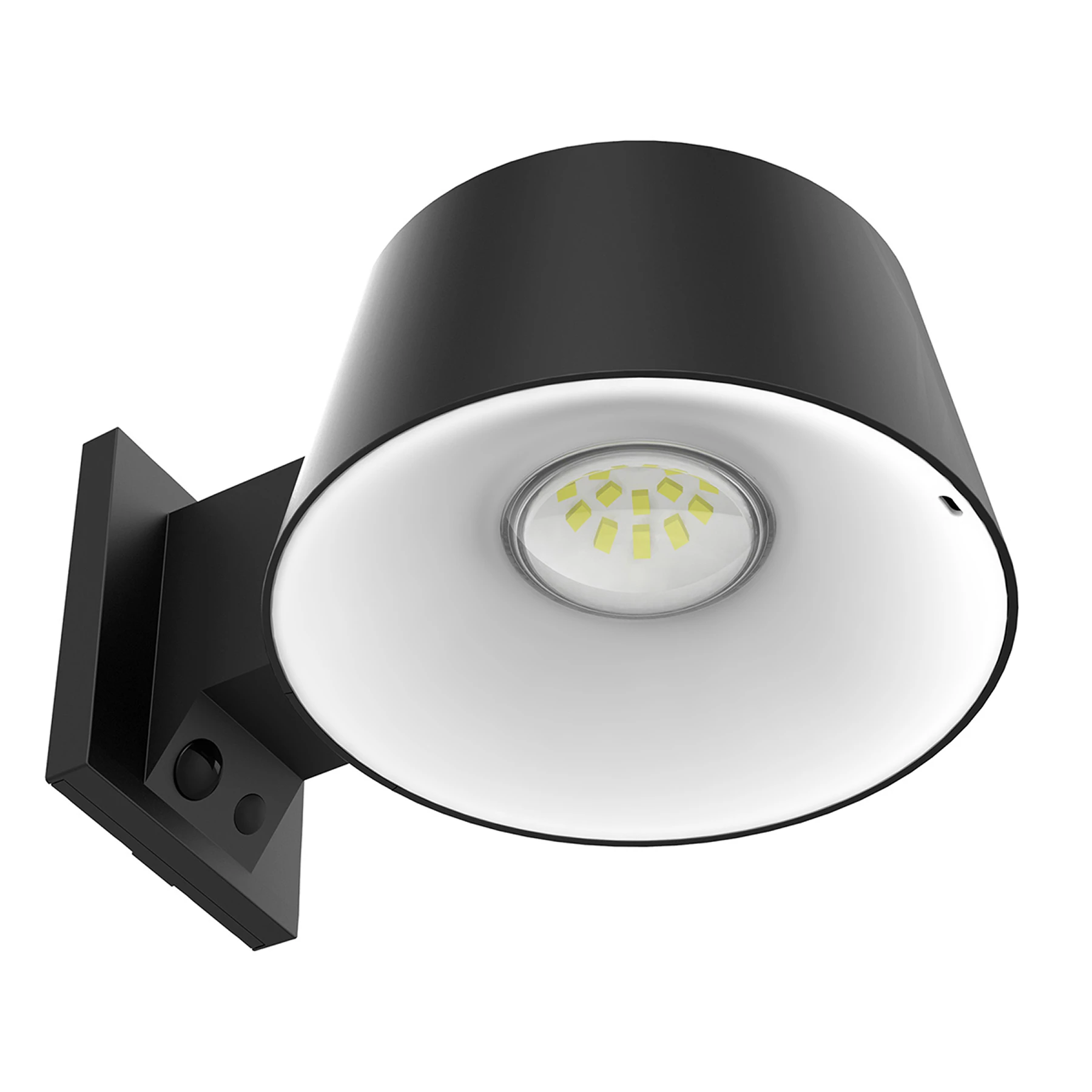 ELEN SOL - Solar Wandleuchte mit Bewegungsmelder in schwarz - 2 W - Lichtfarbe: neutralweiß