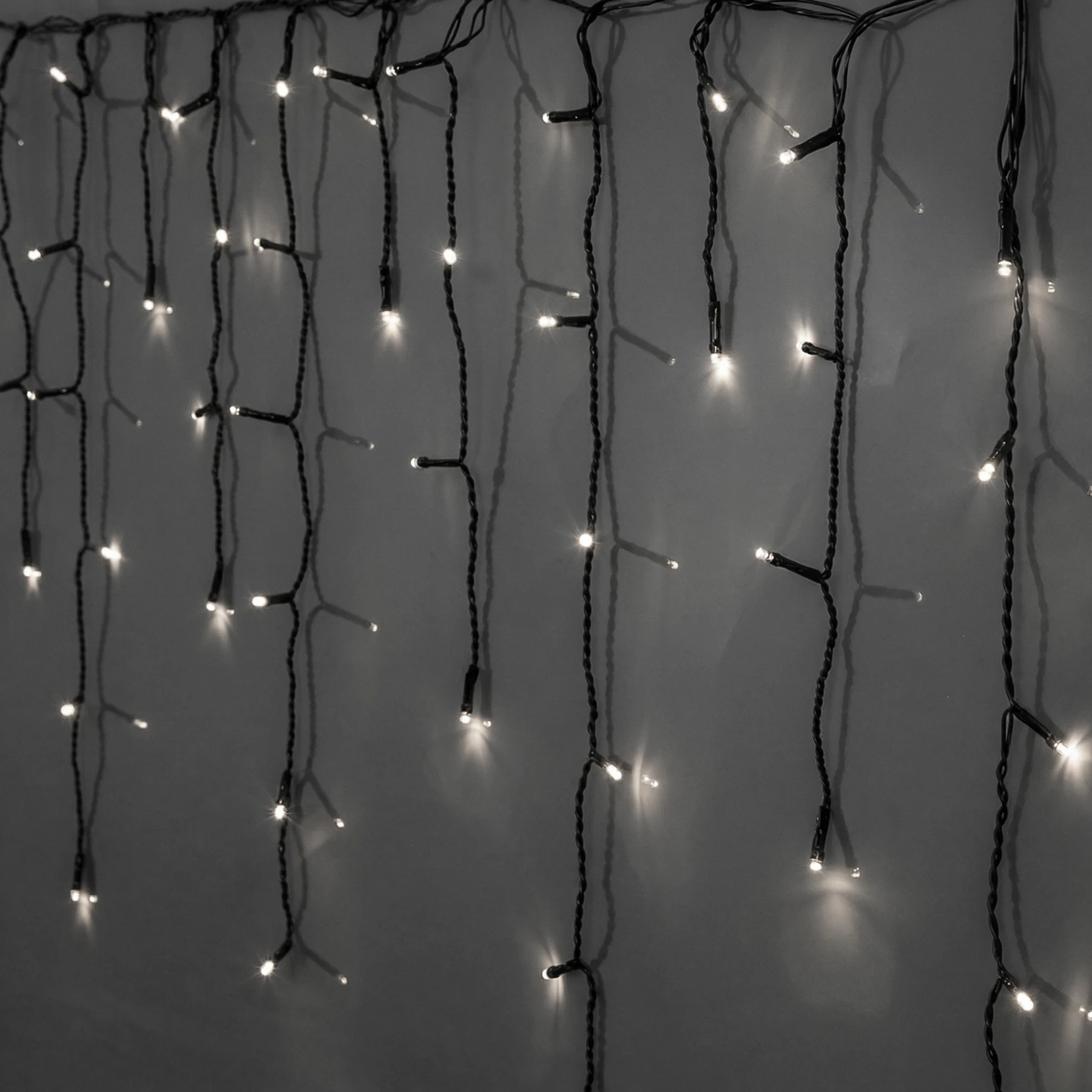 Crispy Ice White - Lichtervorhang für außen - 23,9 m - 960 LEDs - Netzbetrieb - Kaltweiß