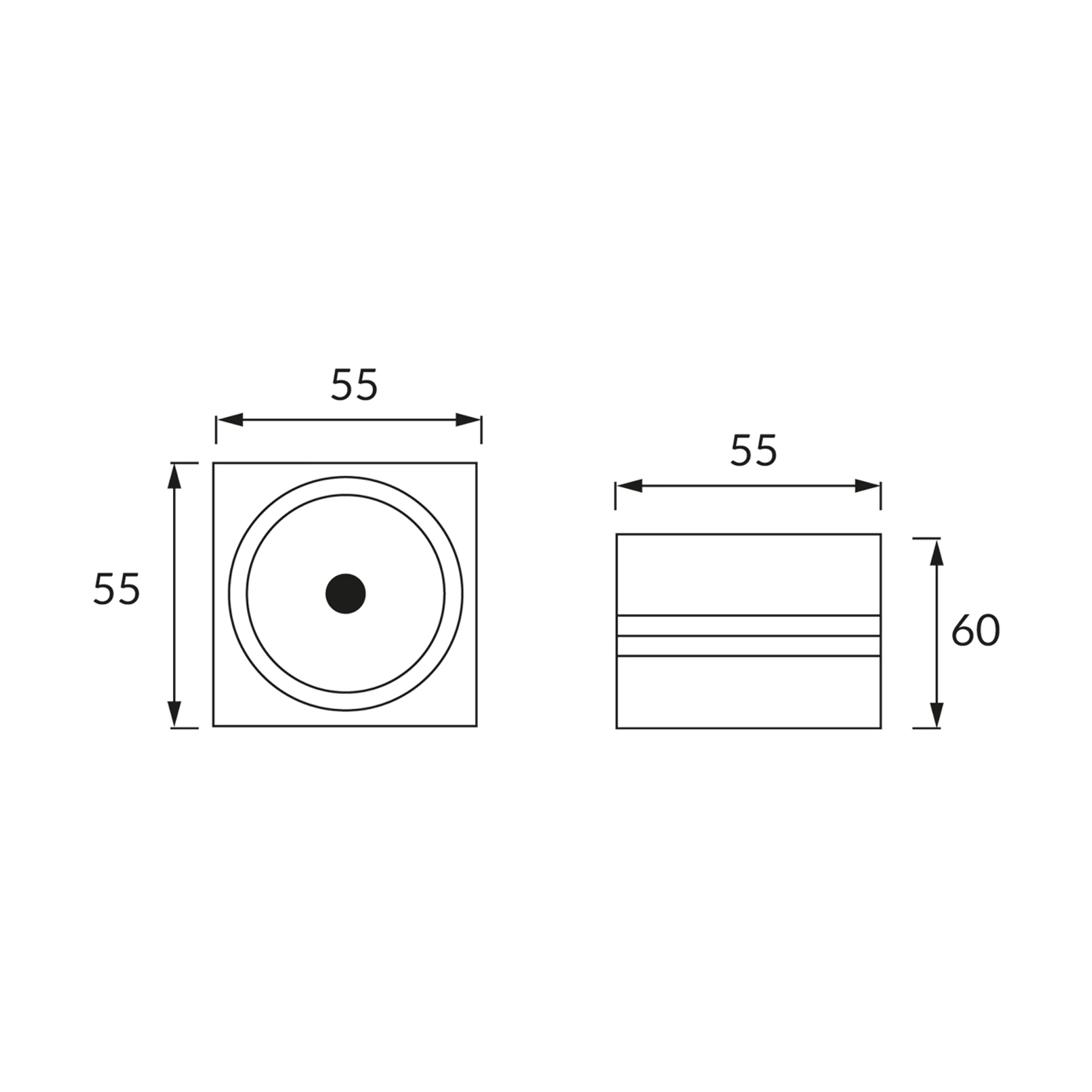 GUSTI LED - Aufbau Deckenspot in silber - 5,5cm - 3W - Lichtfarbe: neutralweiß