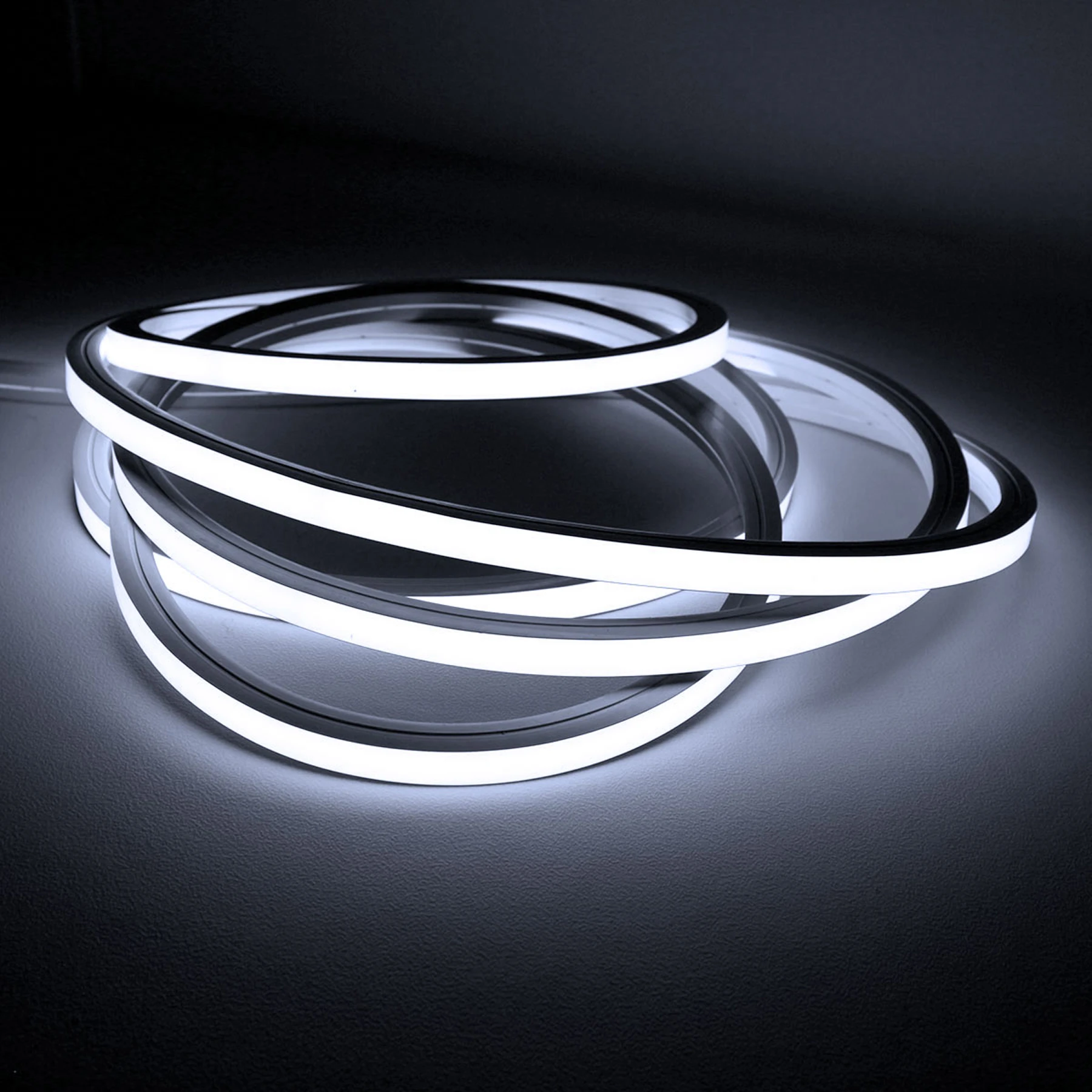 48V LED Lichtschlauch - 3-dimensional biegbar - neutralweiß - diffus - Neon-Effekt - IP67 - 16x15mm - 30cm - 36 LEDs - 3 Watt - 174 Lumen - 100cm Eingangskabel mit offenen Enden