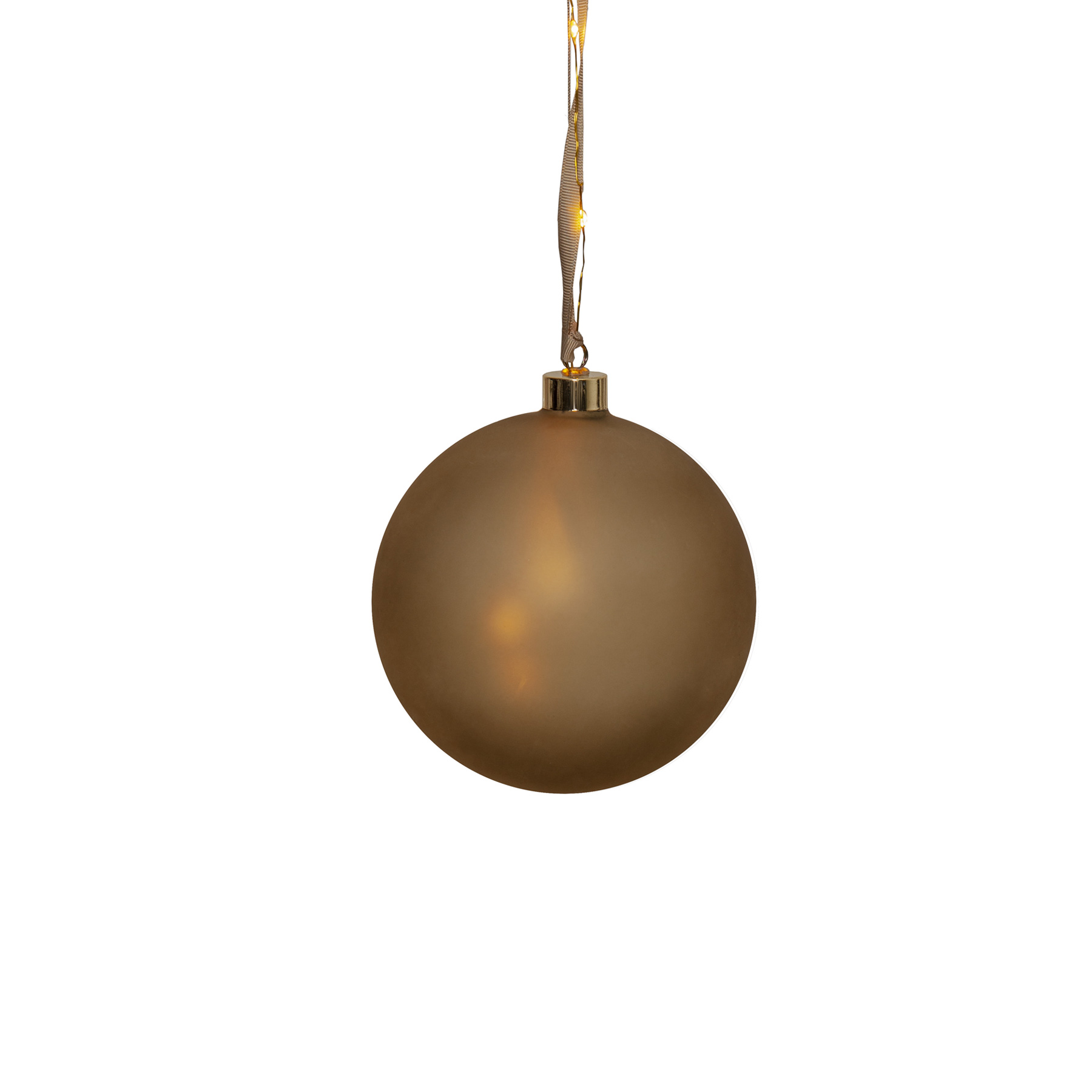 Bliss - Glaskugel - 15 cm - Glasfarbe: Gold - Timer - Batteriebetrieb - Lichtfarbe: Warmweiß