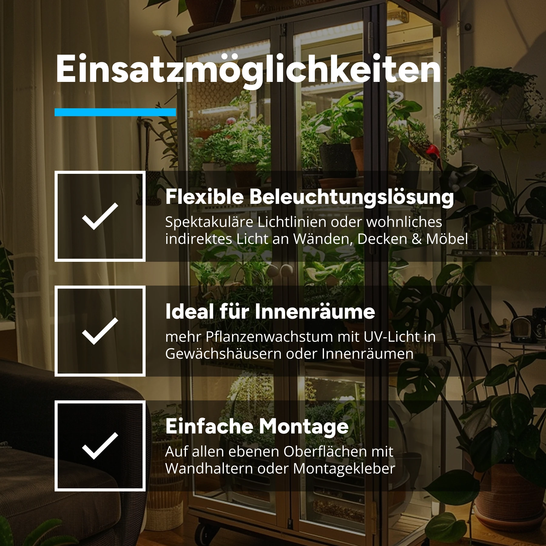 24V Slim-Line Aluminium LED Leiste - UV - transparente Abdeckung - 33cm - 72 LEDs - 6W - kein Anschlußkabel zum Netzteil - mit Ausgangskabel (zum Anschluss einer weiteren LED Leiste)