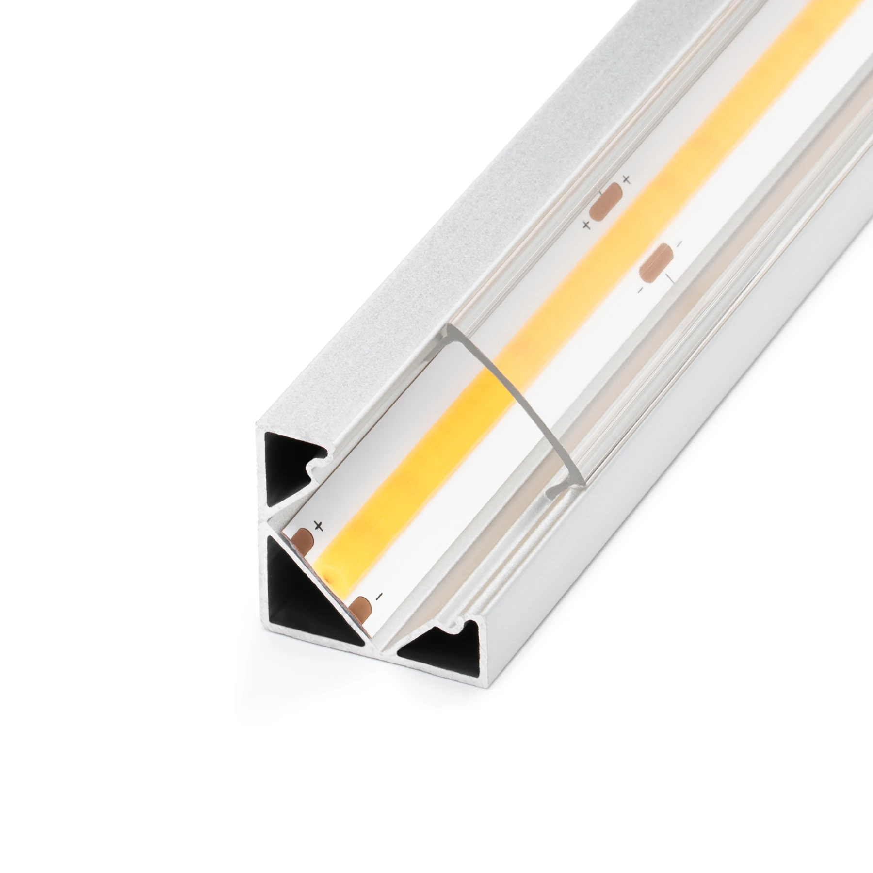 transparente Abdeckung für LED Eckprofil - 90°, CC-35, CC-35-BLK, CC-35-WHT - 100cm Länge
