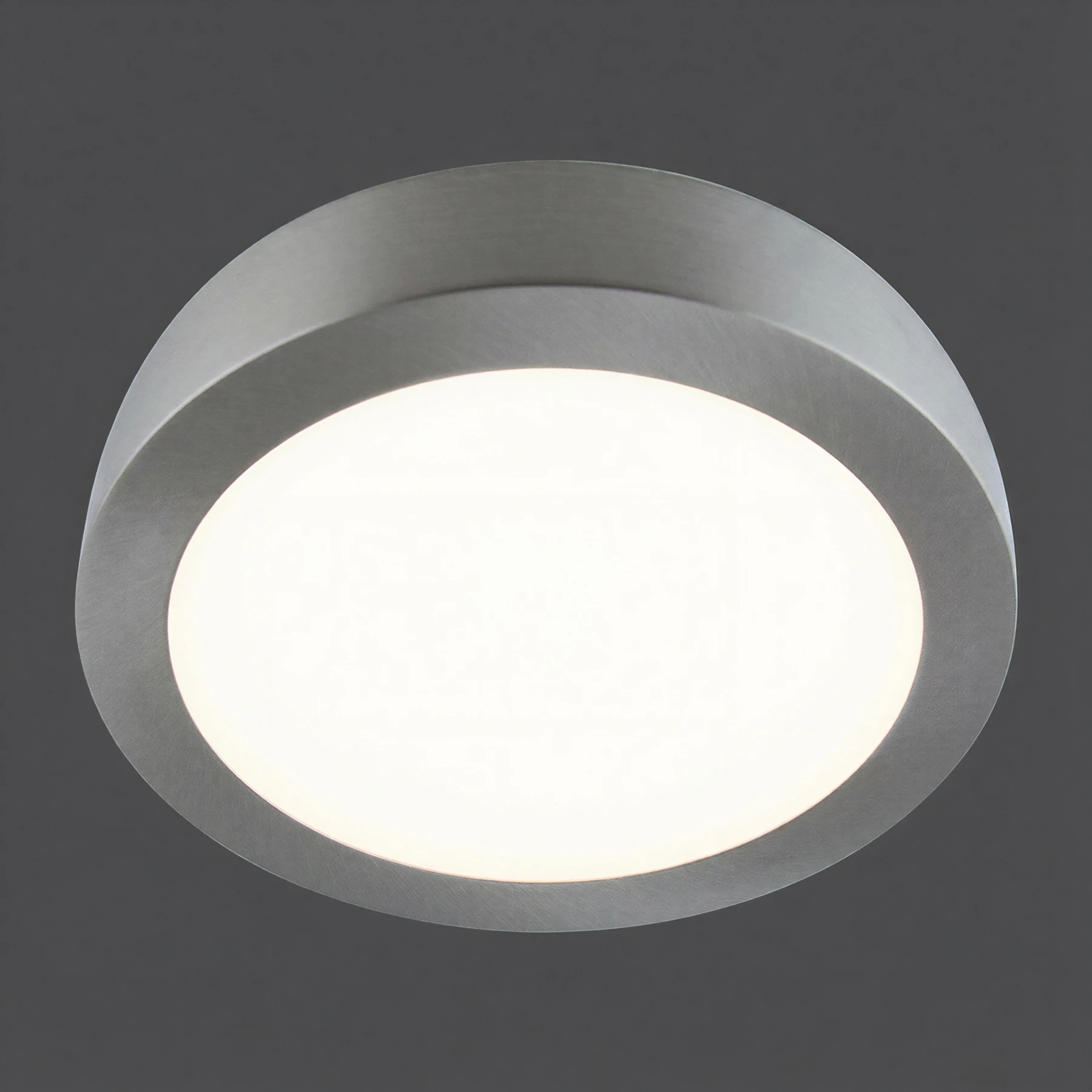 Decken Aufbauleuchte in mattchrom - Ø22,5cm - 18 W - Lichtfarbe: neutralweiß
