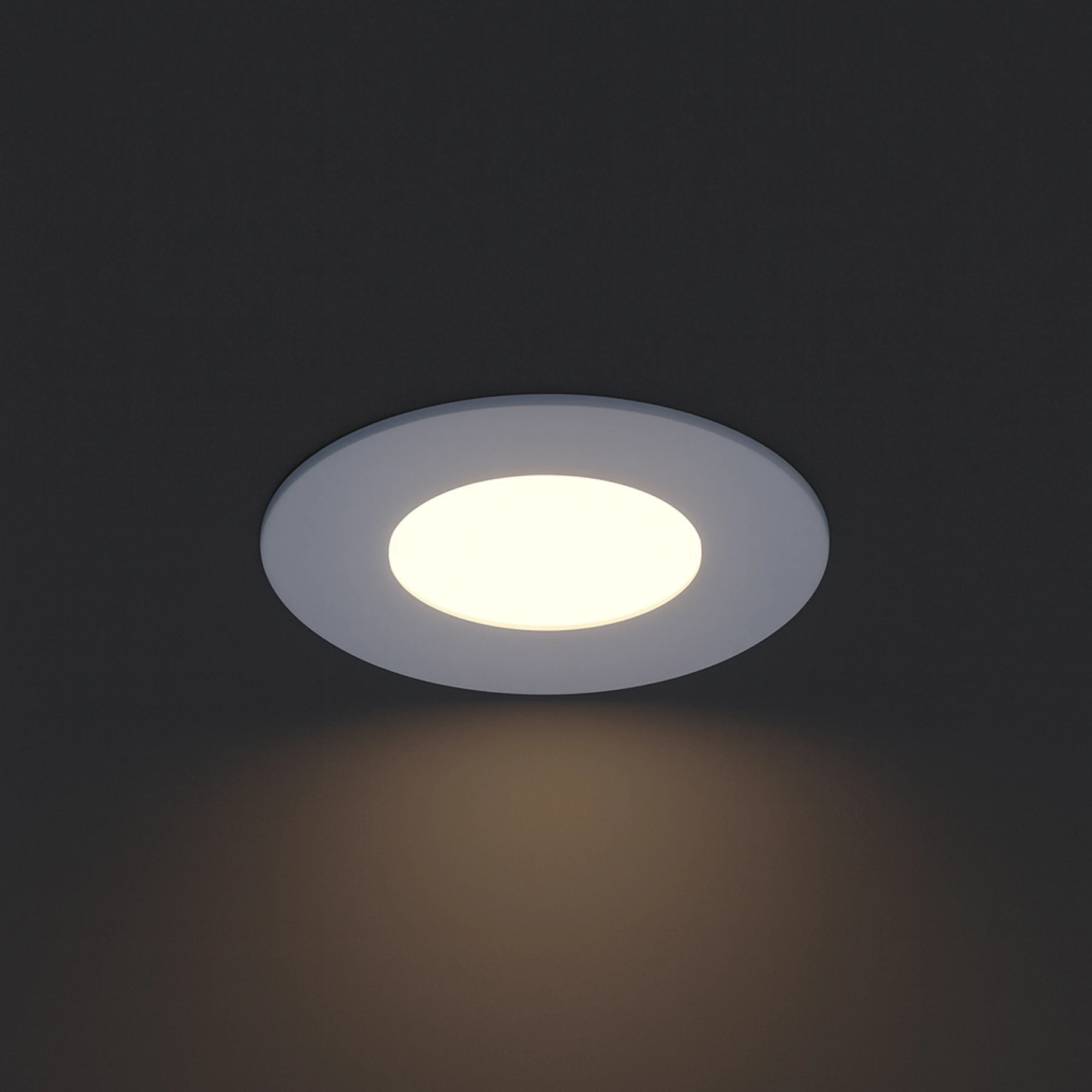 Decken Einbauleuchte in weiß - Ø9cm - 3 W - Lichtfarbe: warmweiß
