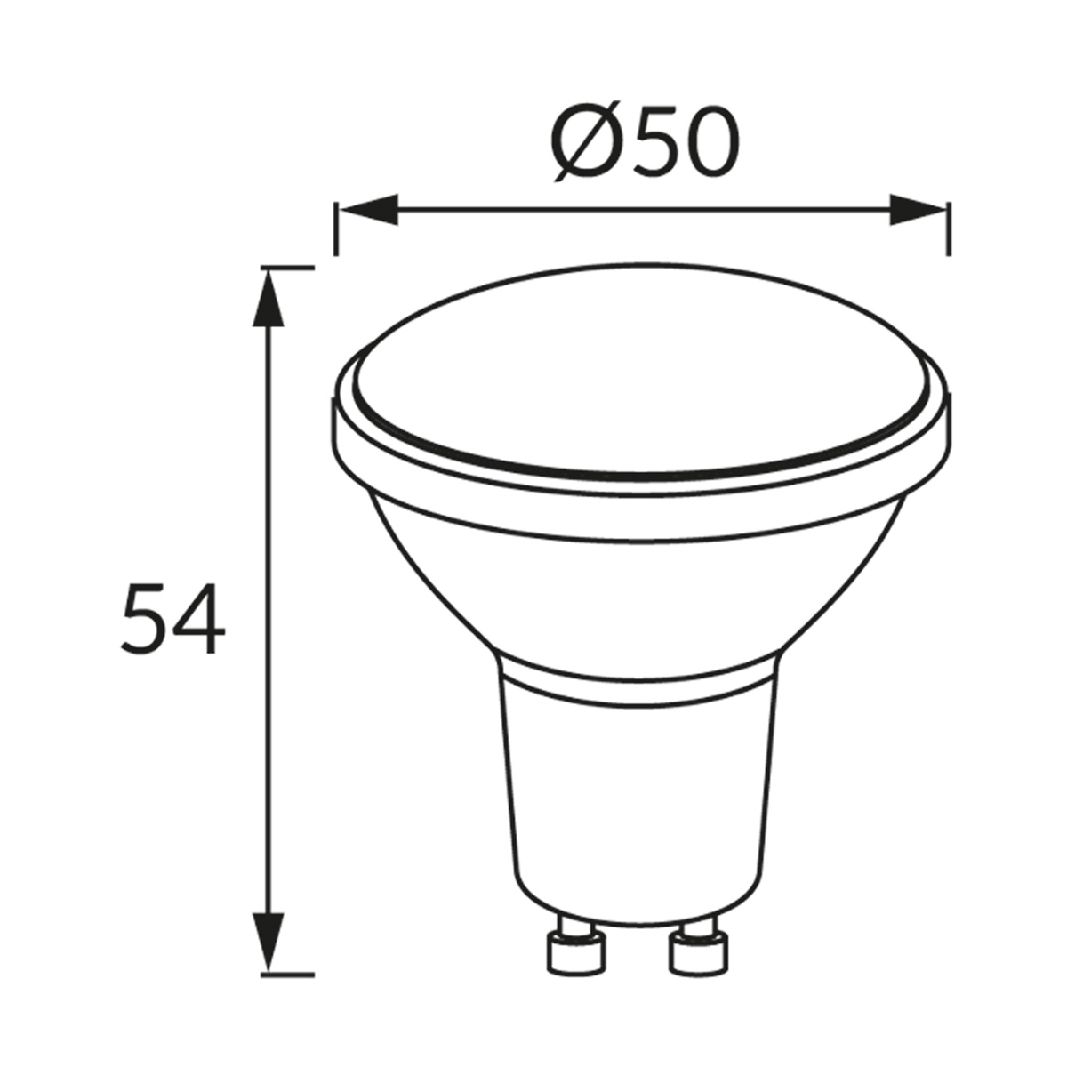 GU 10 Leuchtmittel - 4 W - Lichtfarbe: warmweiß - diffus