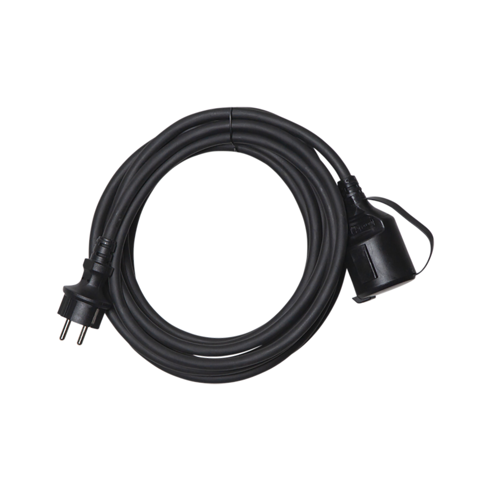 Lungo - Verlängerungskabel für Außenbereich - 7 m - schwarz - IP 44