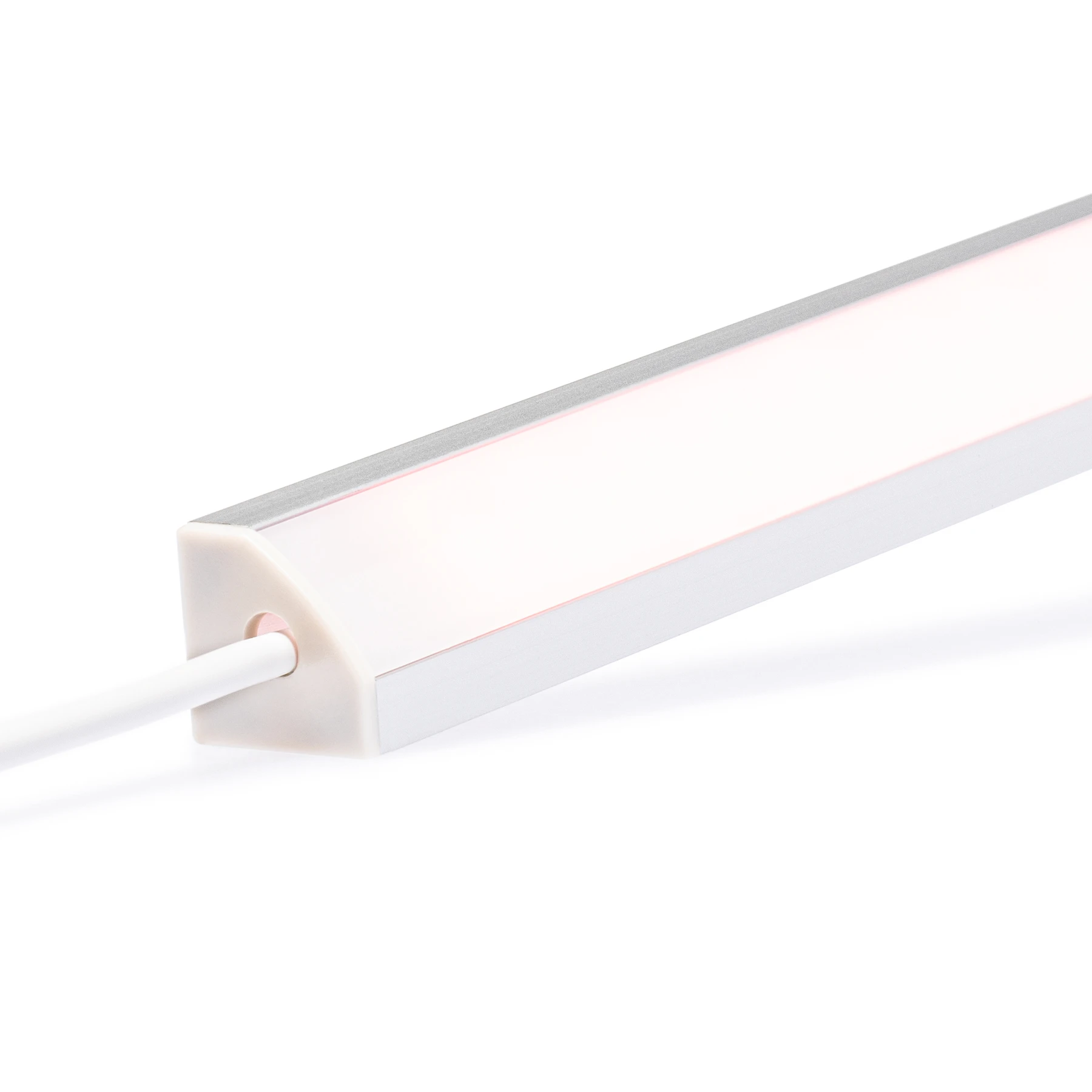 24V  Aluminium LED Eckleiste – einstellbare Farbtemperatur – diffuse Abdeckung - 23 cm mit 28 SMD LEDs - 5,5 Watt - 320 Lumen