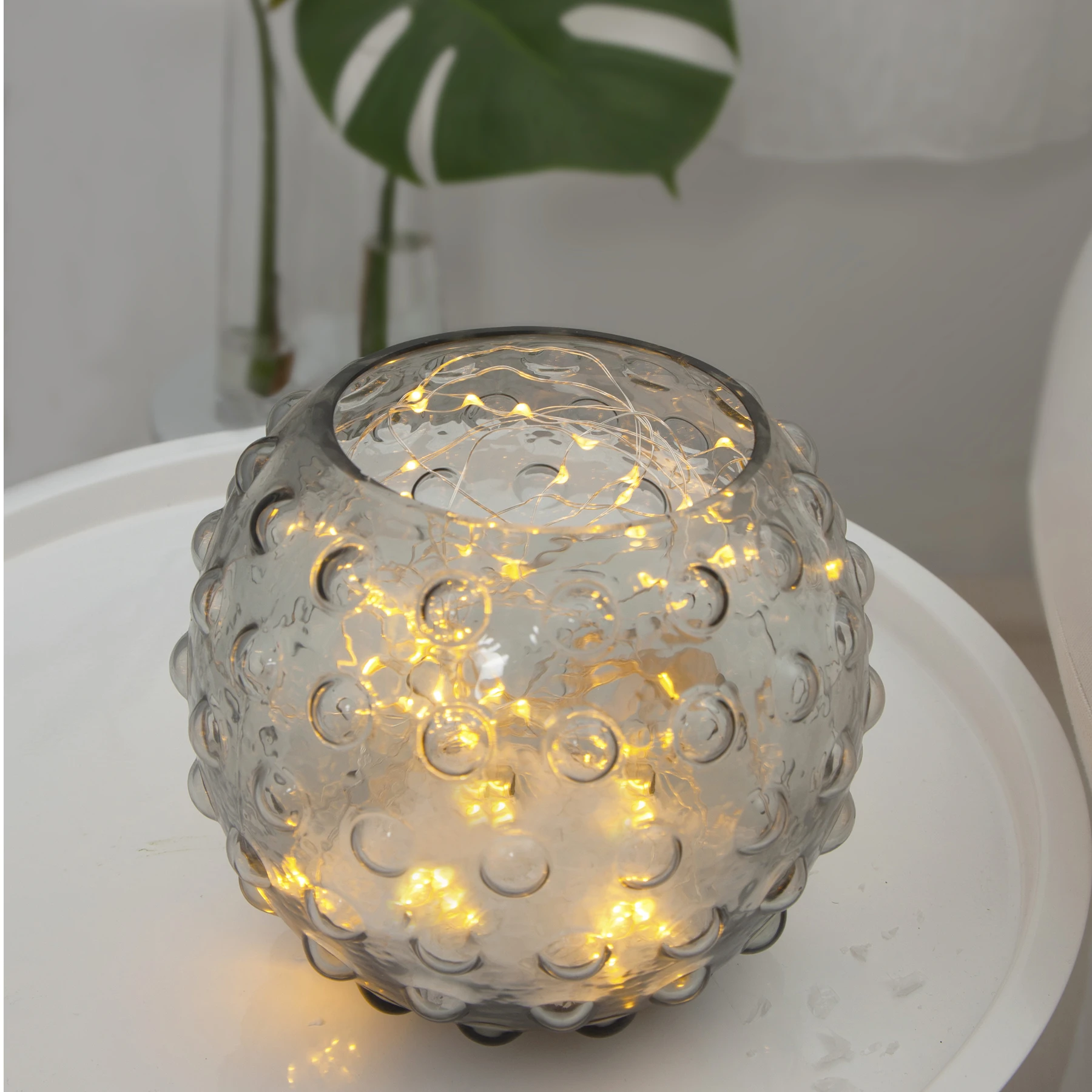 Dew Drop - Deko Lichterkette für innen - 0,8 m - 80 LEDs - Timer - Batteriebetrieb - Warmweiß