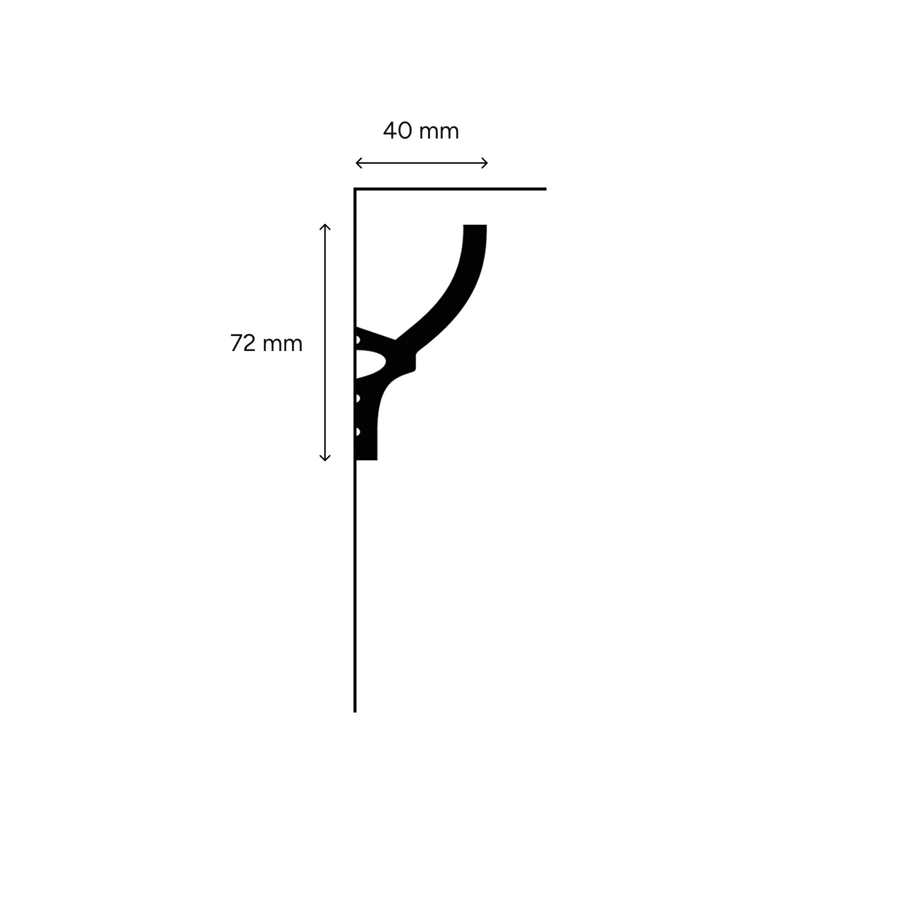 LED Stuckleiste - Deckenleiste -indirekt - 4 x 7,2 x 200cm