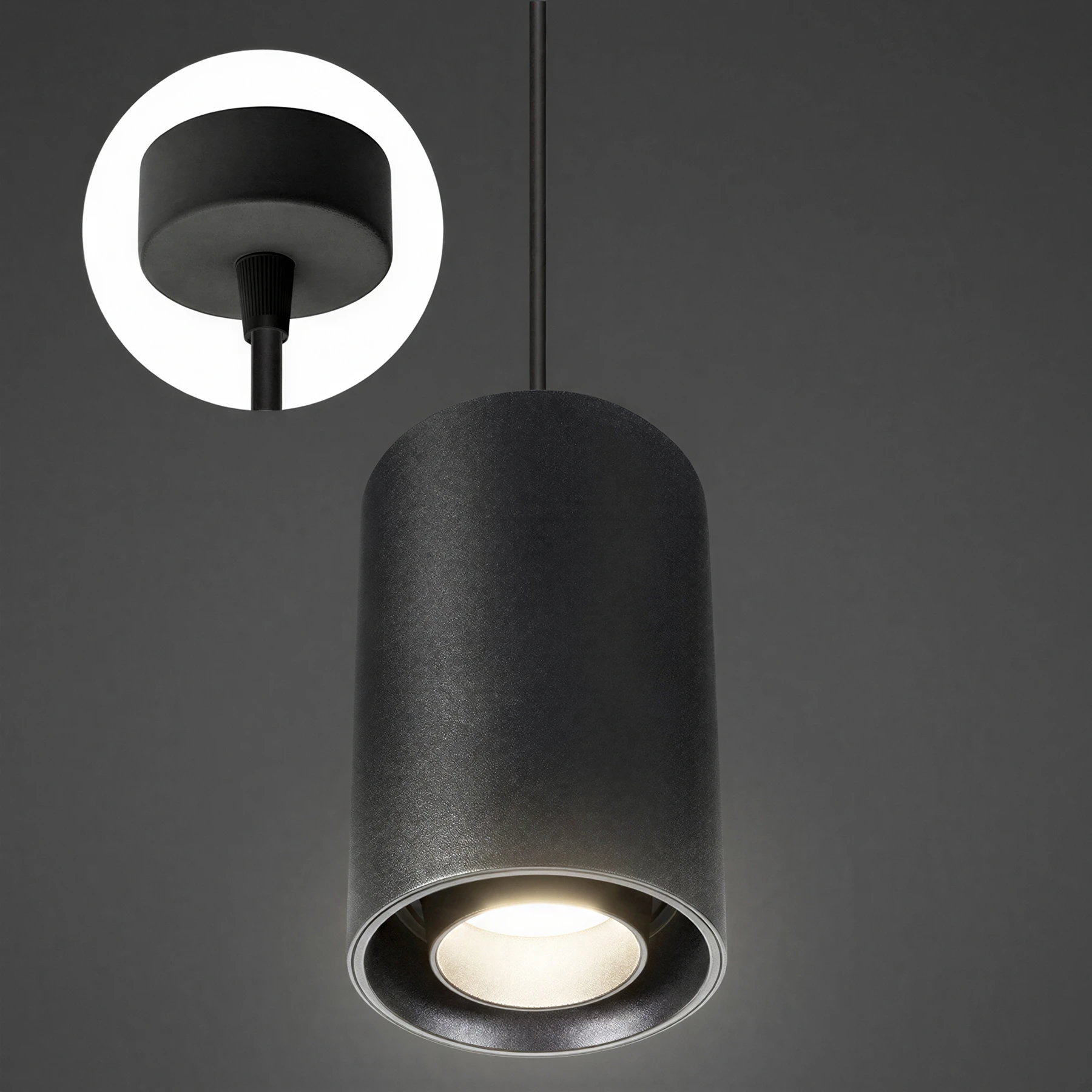 Pendelleuchte in schwarz - Lichtfarbe: individuell wählbar