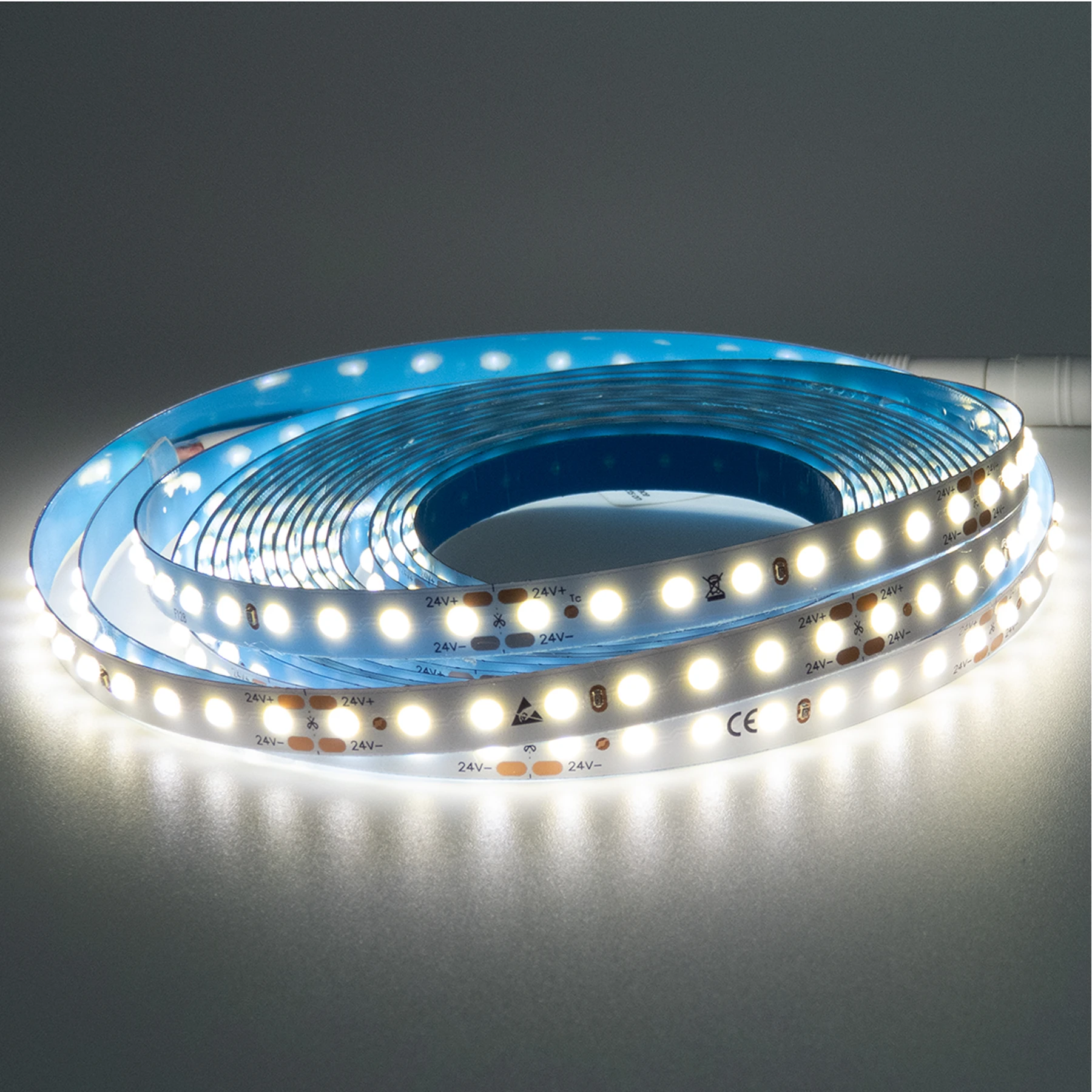 24V LED Streifen Set mit Controller und Netzteil - 5m lang - 8mm breit - Lichtfarbe: Neutralweiß